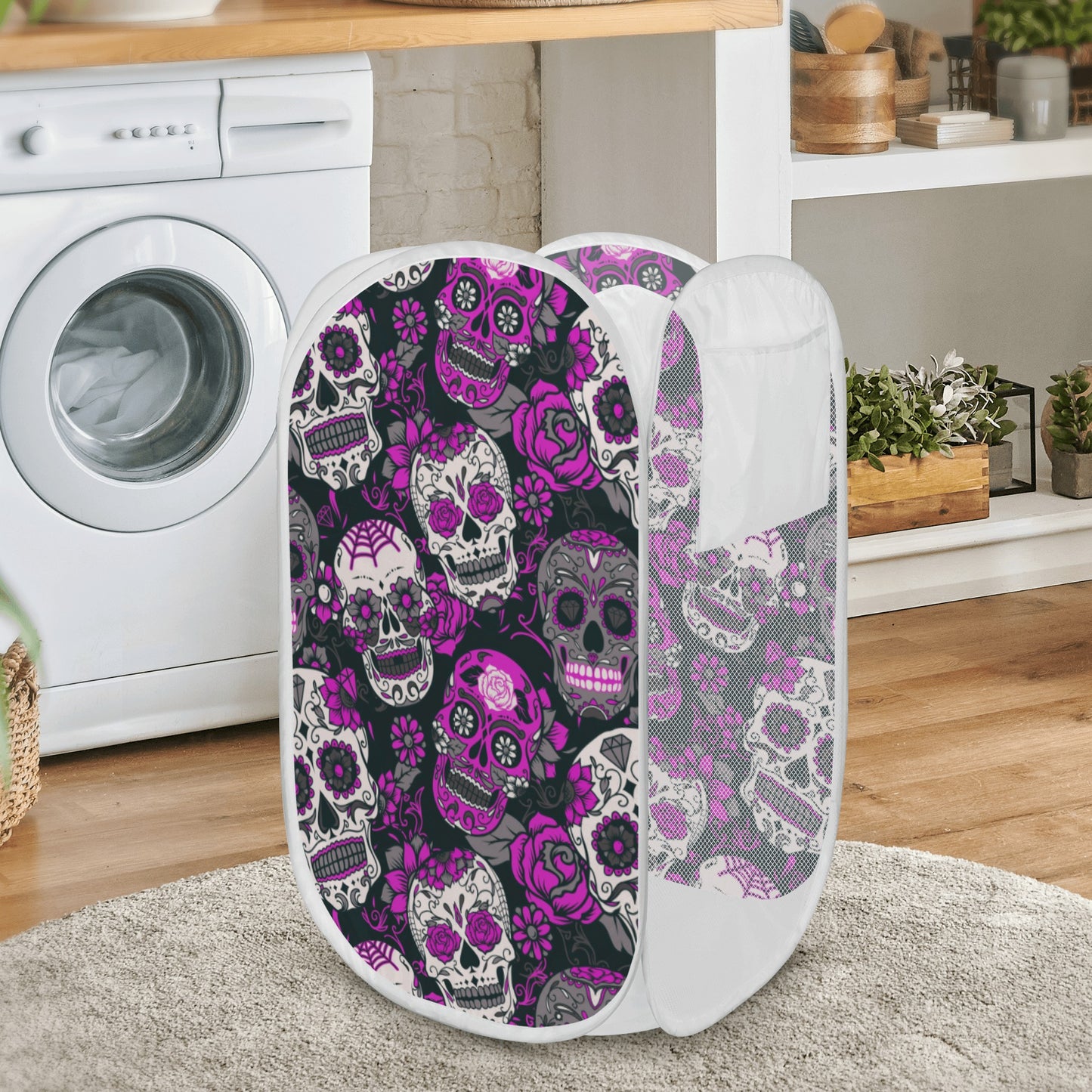 Sugar skull day of the dead Laundry Hamper