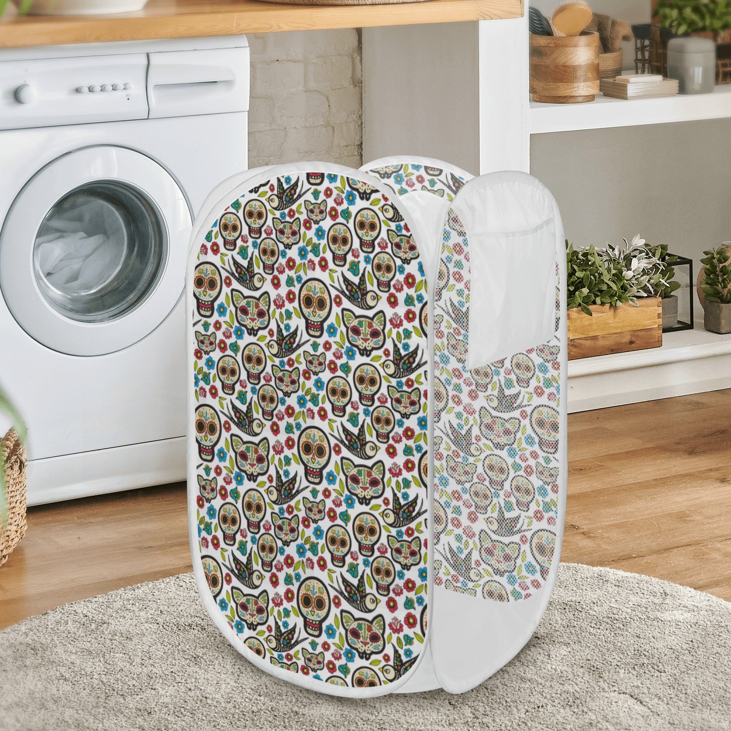 Dia de los muertos Halloween Laundry Hamper