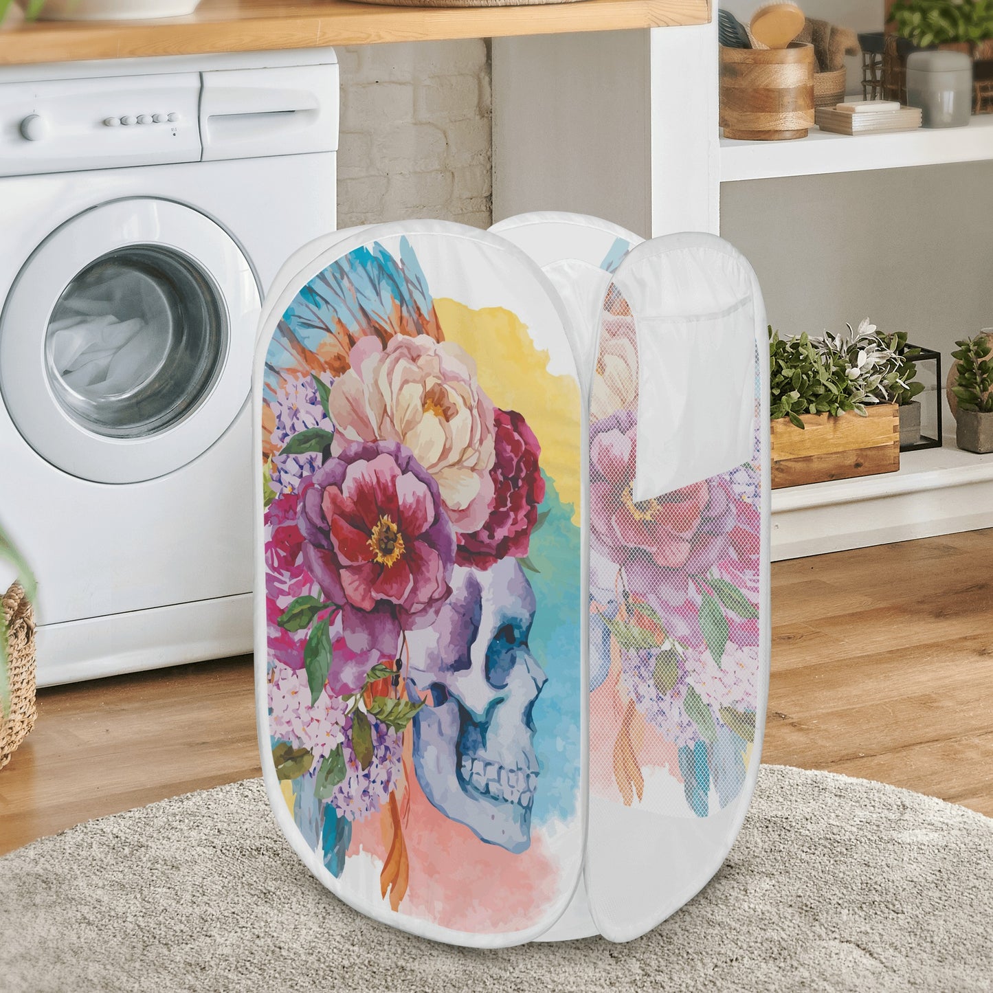 Skull gothic Laundry Hamper