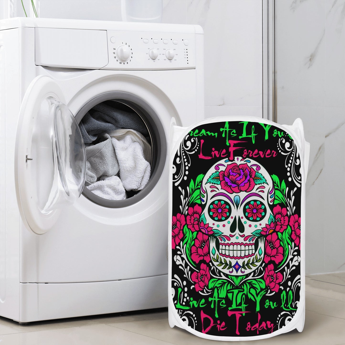 Sugar skull dream as if Laundry Hamper