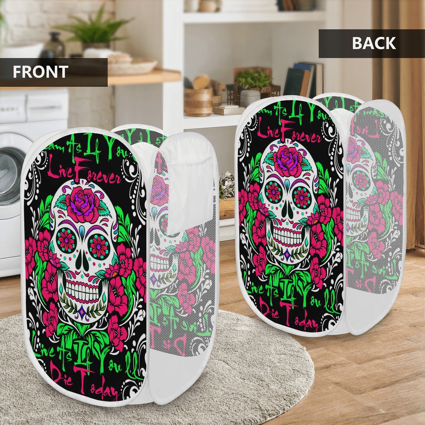 Sugar skull dream as if Laundry Hamper