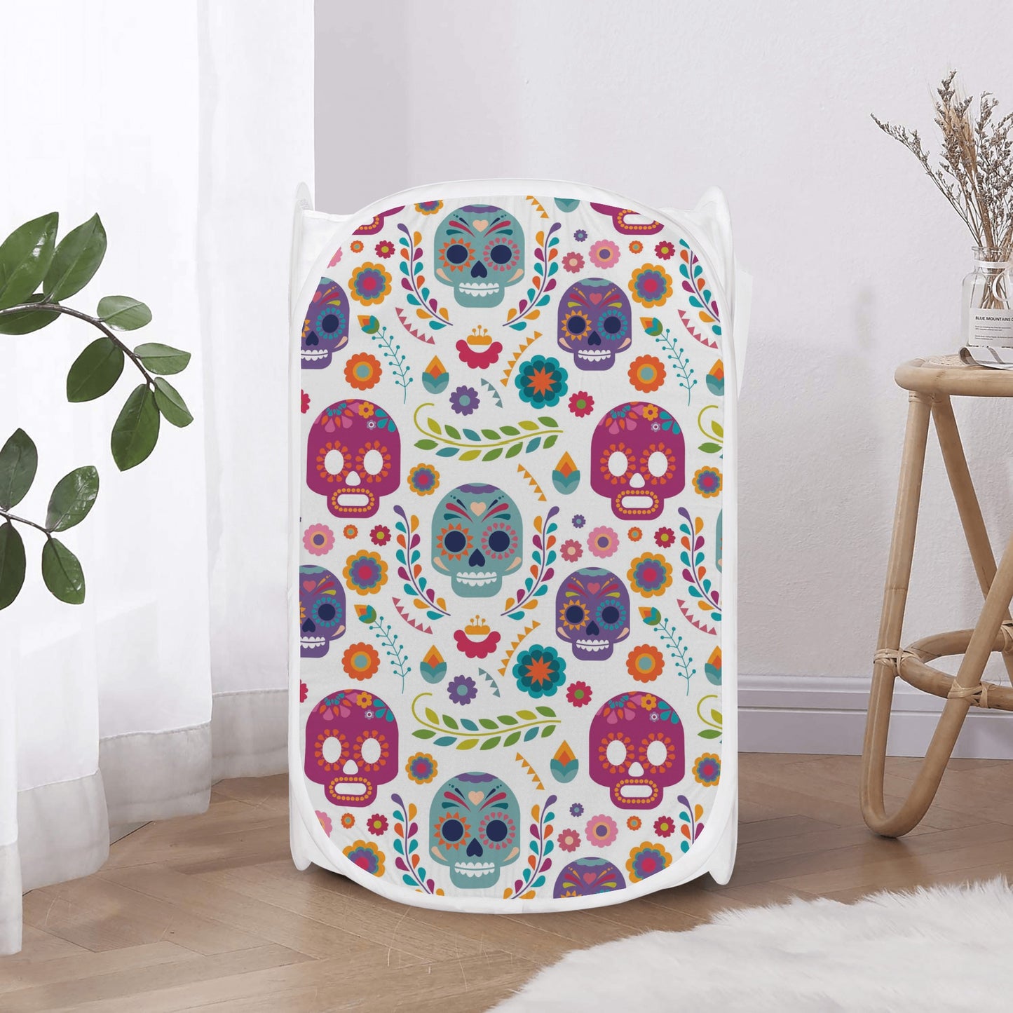 Dia de los muertos gothic Halloween Laundry Hamper