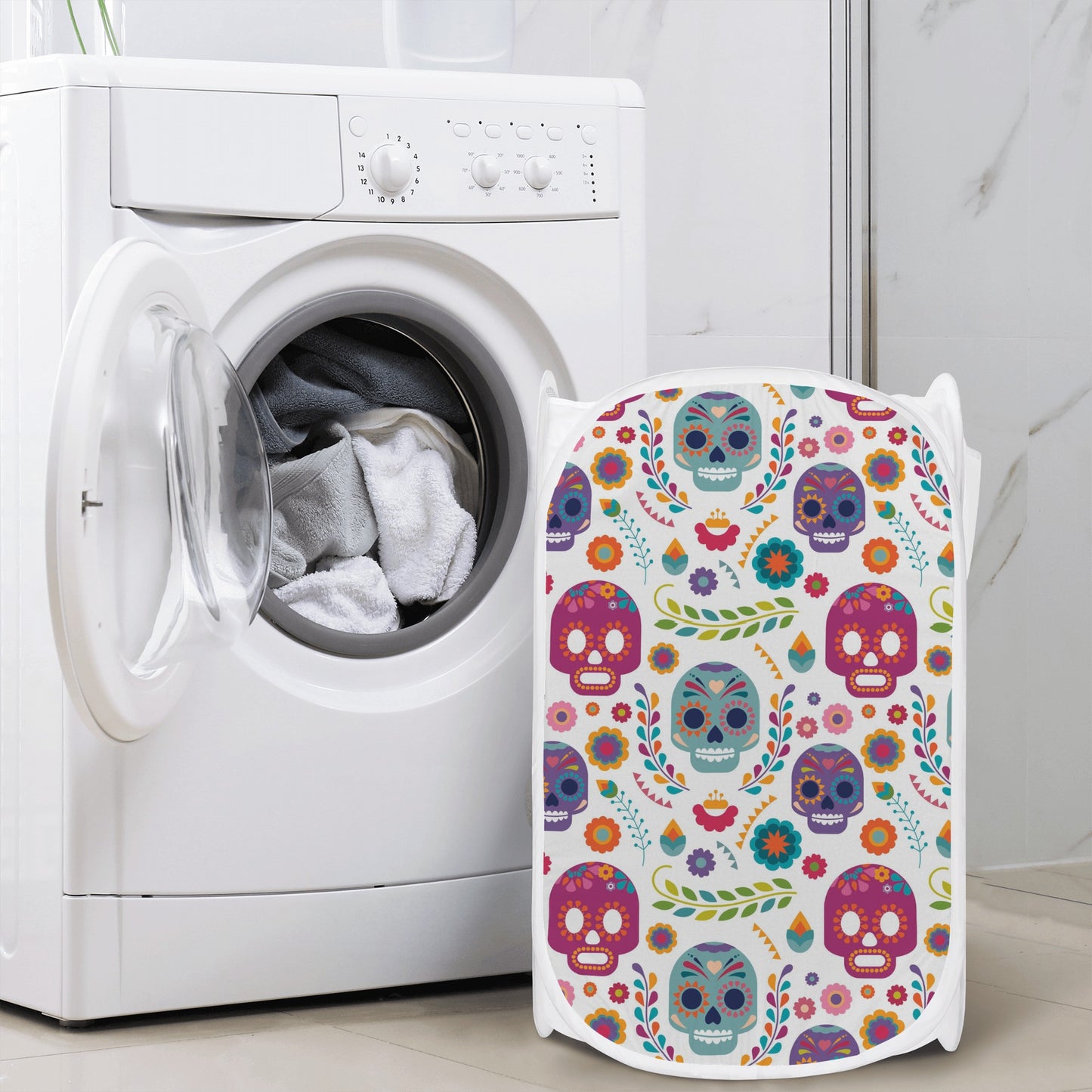 Dia de los muertos gothic Halloween Laundry Hamper