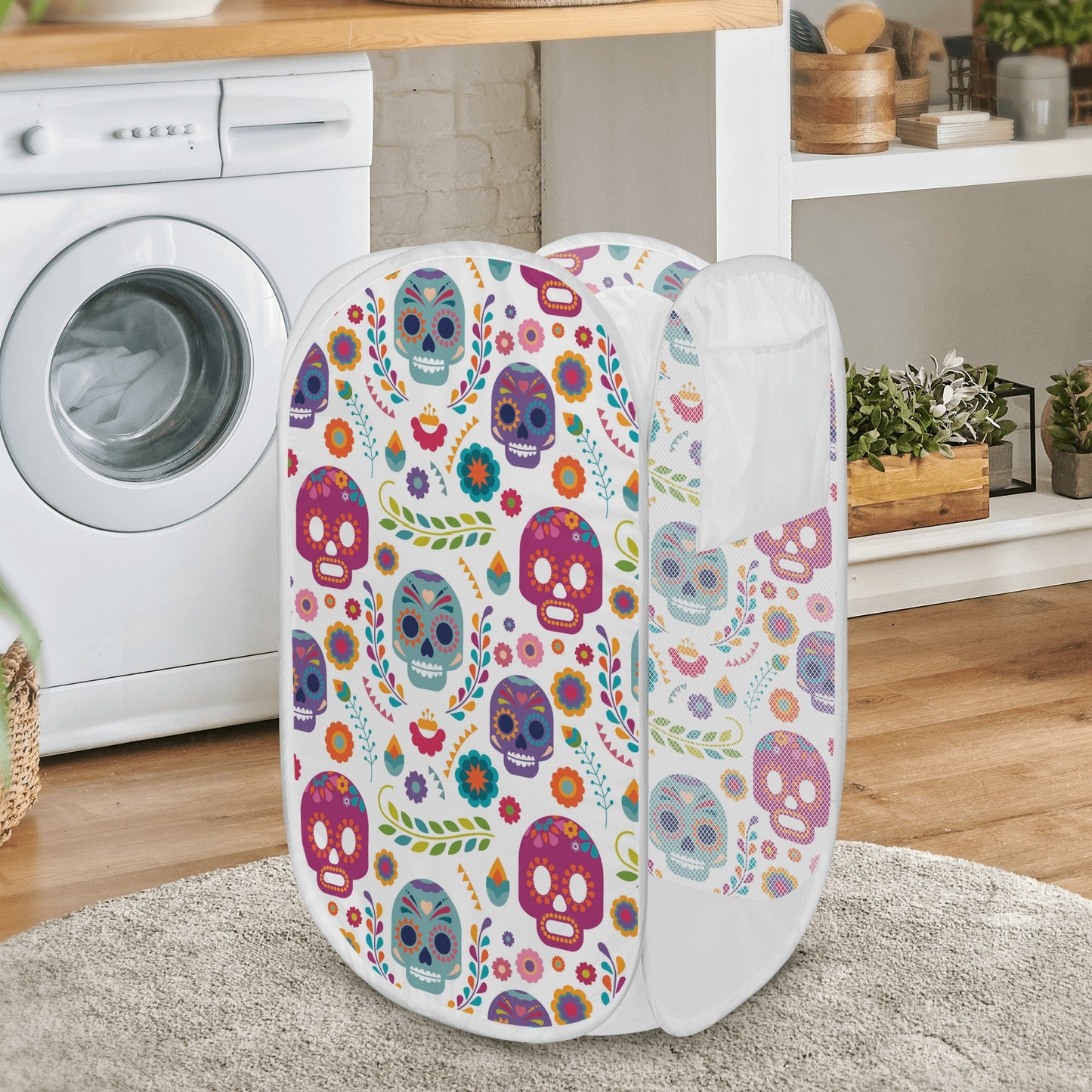 Dia de los muertos gothic Halloween Laundry Hamper