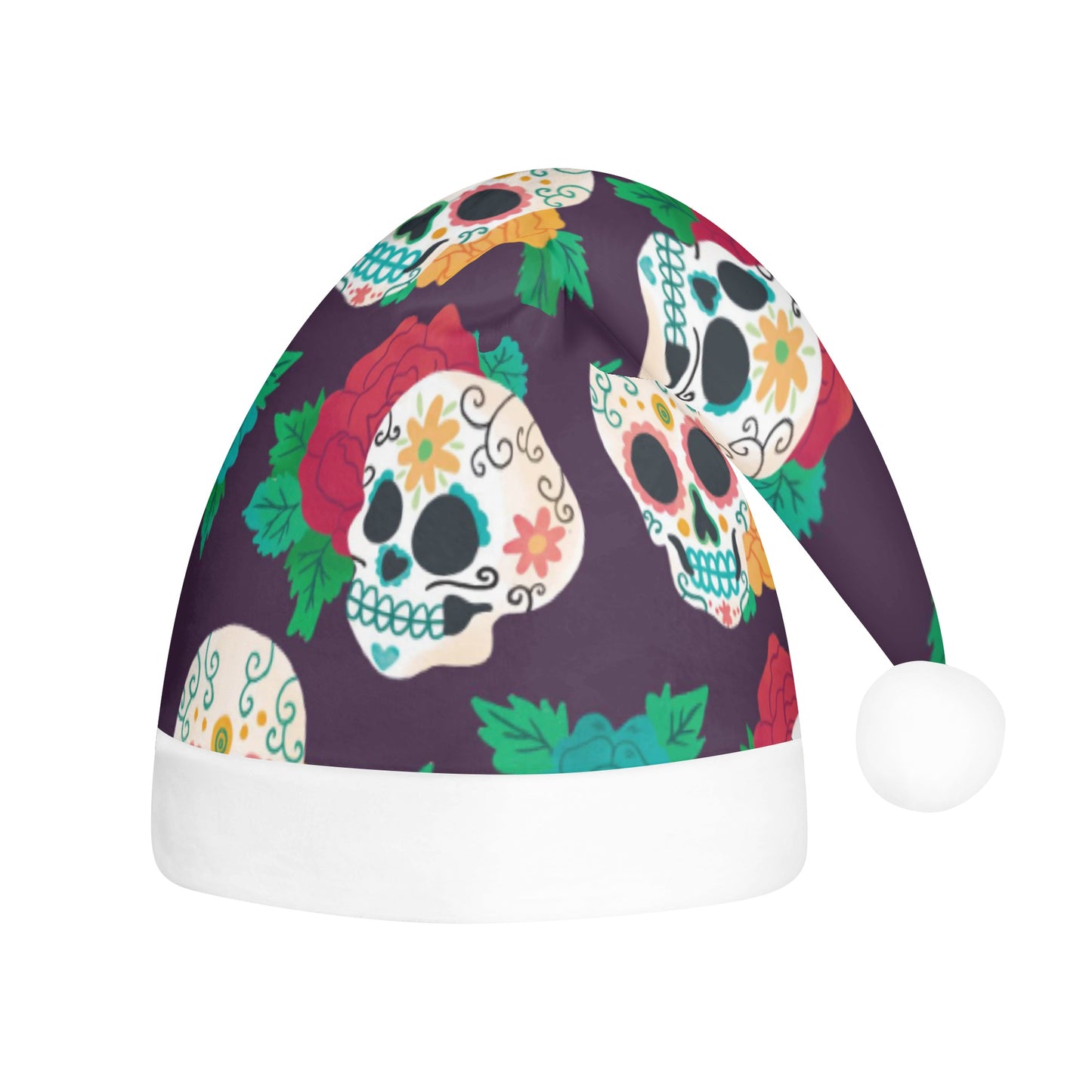 Floral skull mexican calaveras Custom Christmas Hats