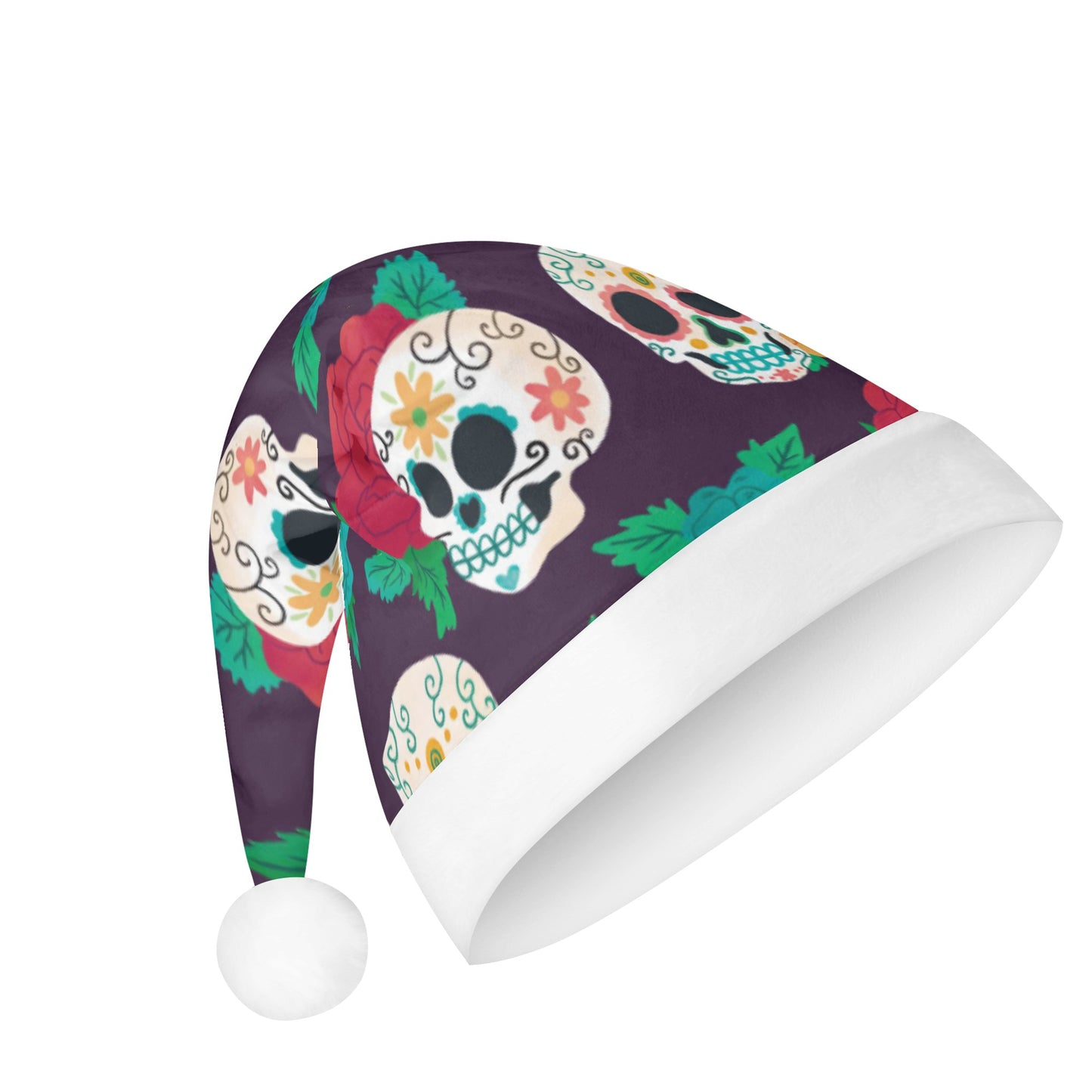 Floral skull mexican calaveras Custom Christmas Hats
