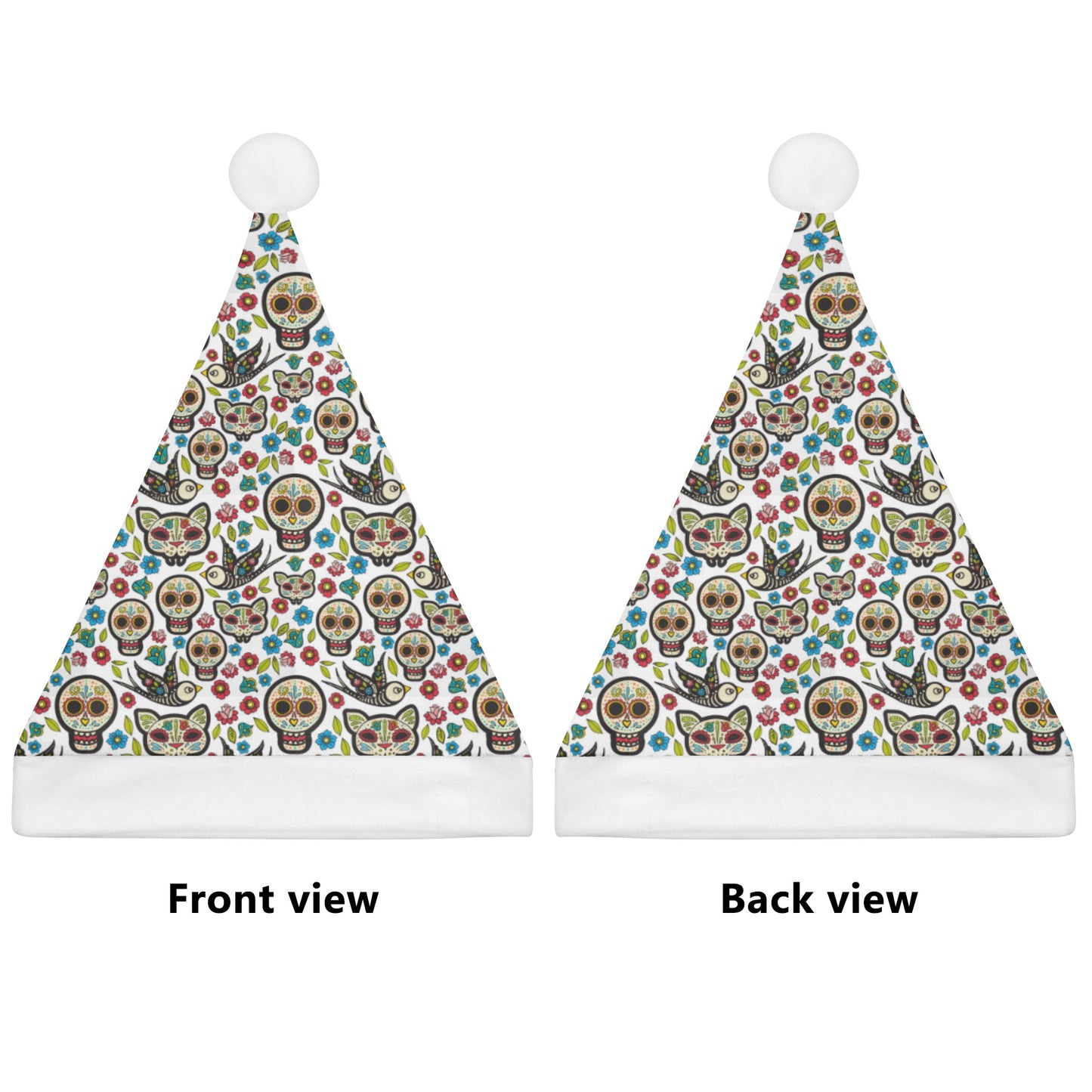 Day of the dead mexican sugar skull Custom Christmas Hats