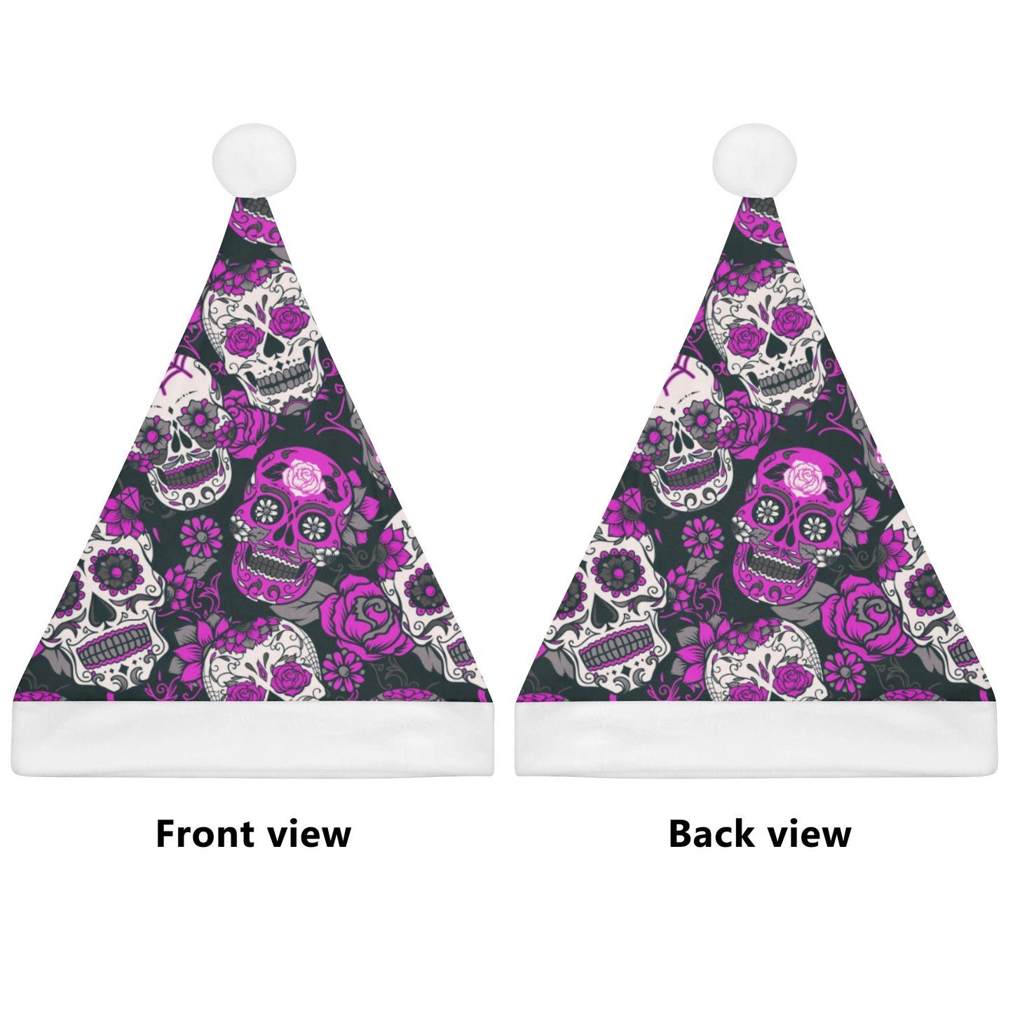 Sugar skull skeleton gothic Custom Christmas Hats