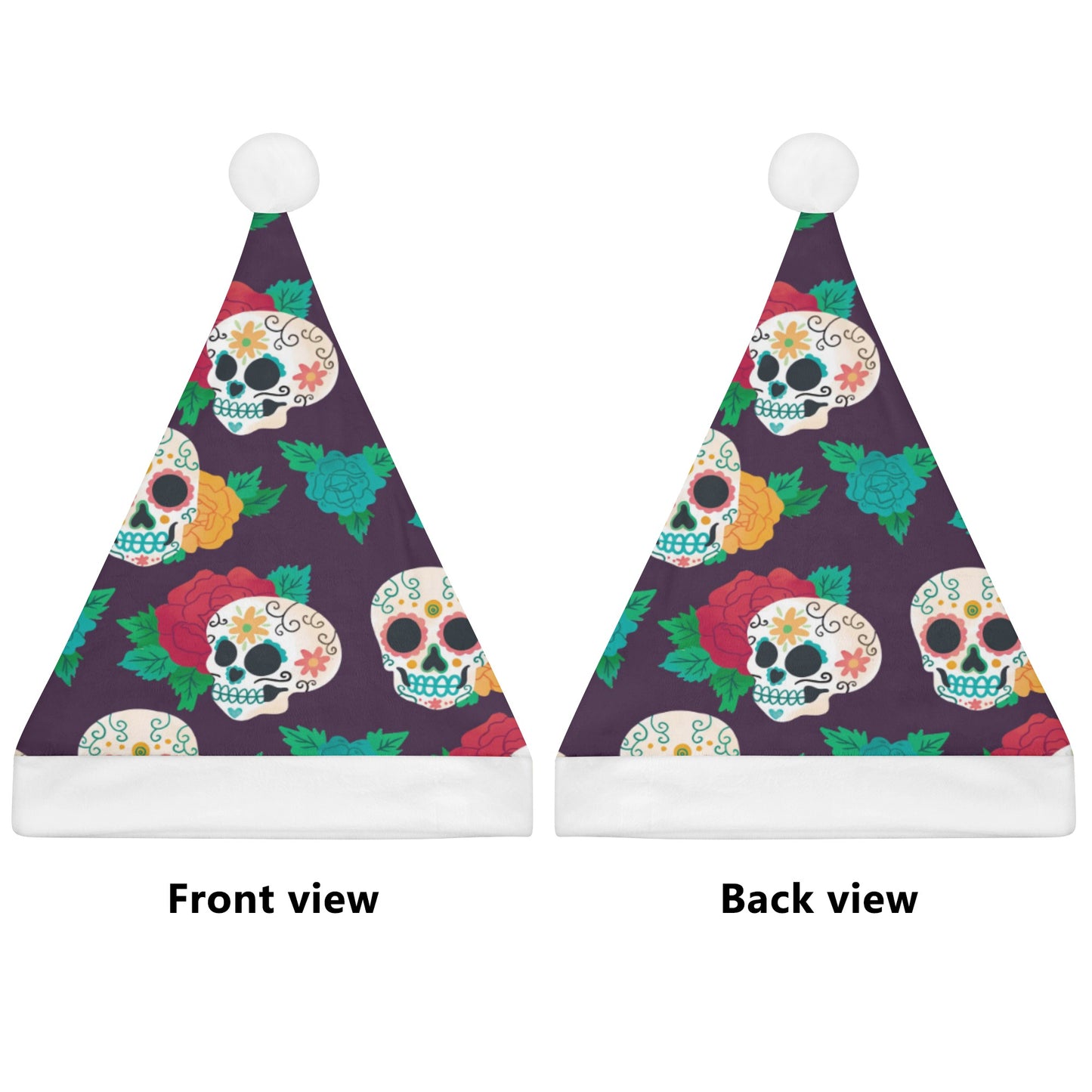 Floral skull mexican calaveras Custom Christmas Hats