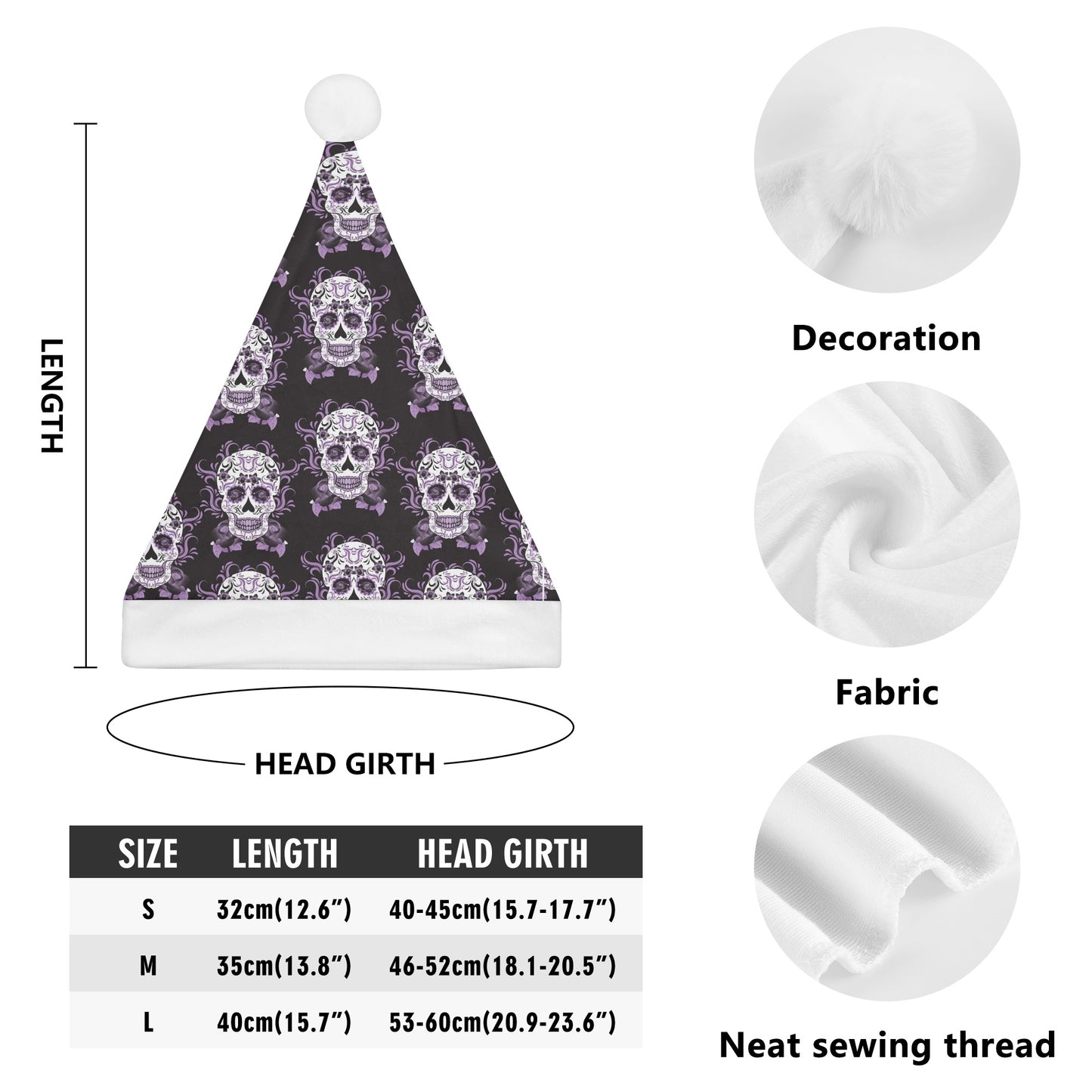 Mexican skull Custom Christmas Hats