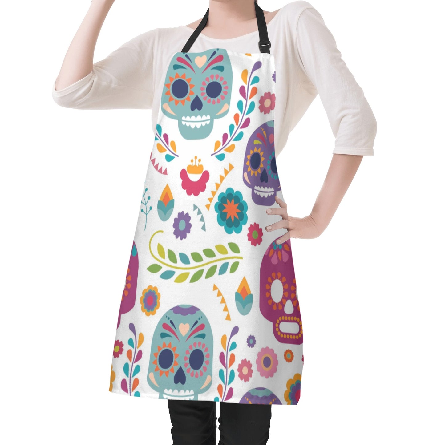 Day of the dead skull skeleton Apron