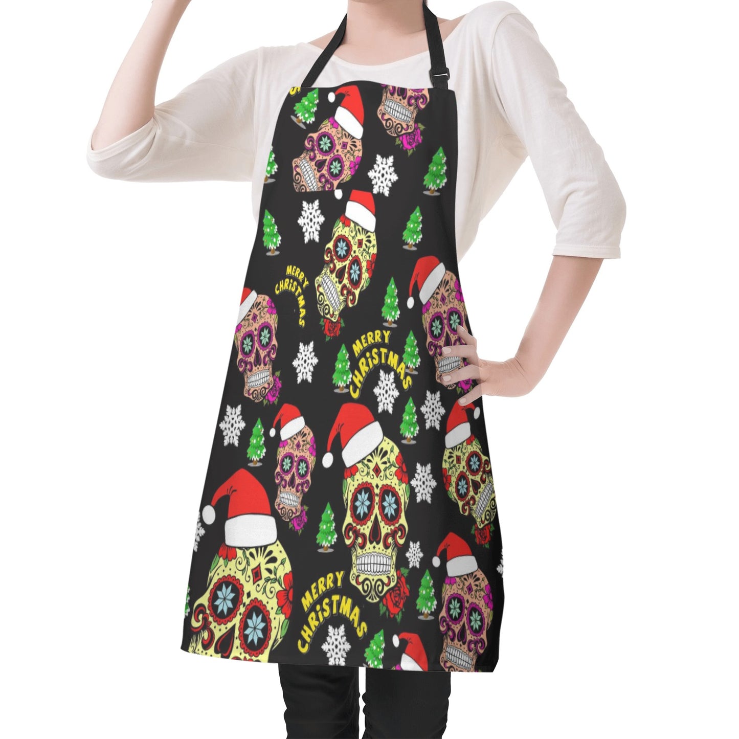 Sugar skull Christmas Apron