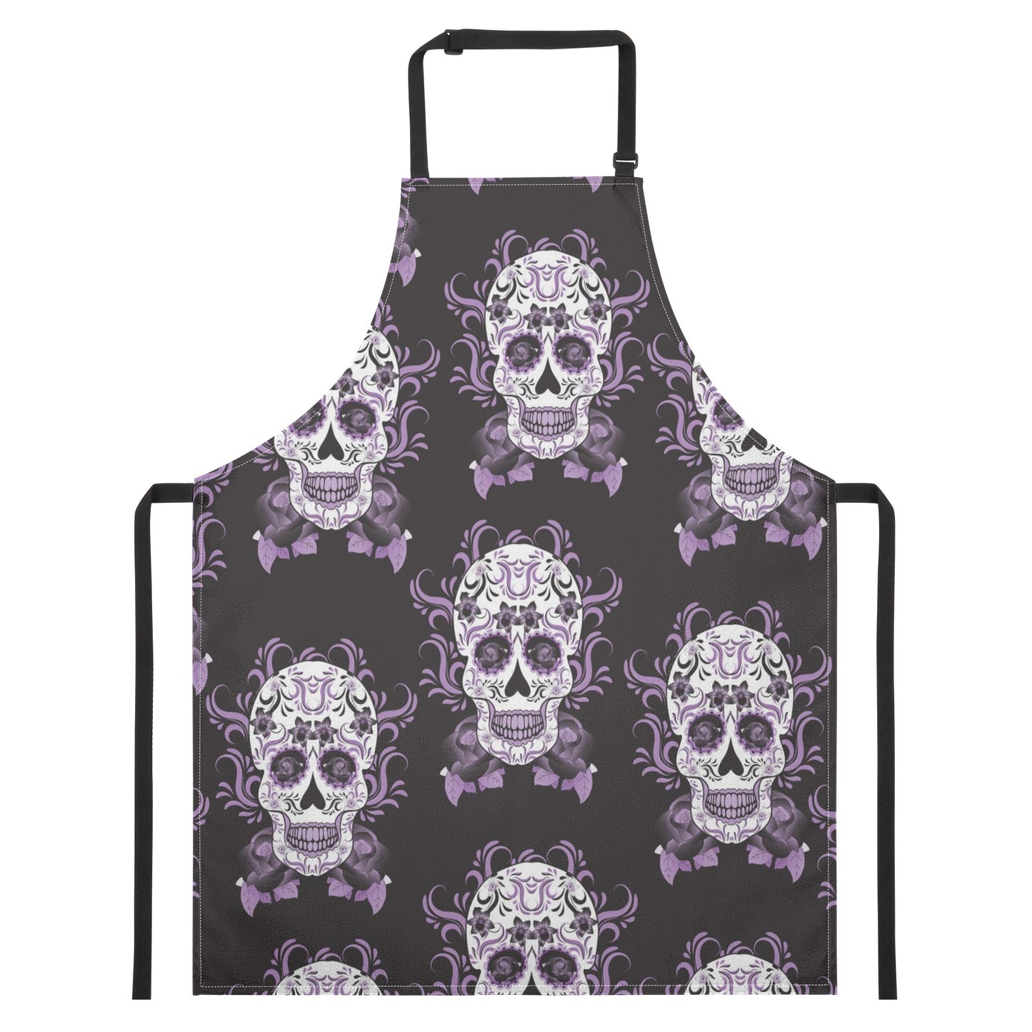 Gothic sugar skull floral Apron