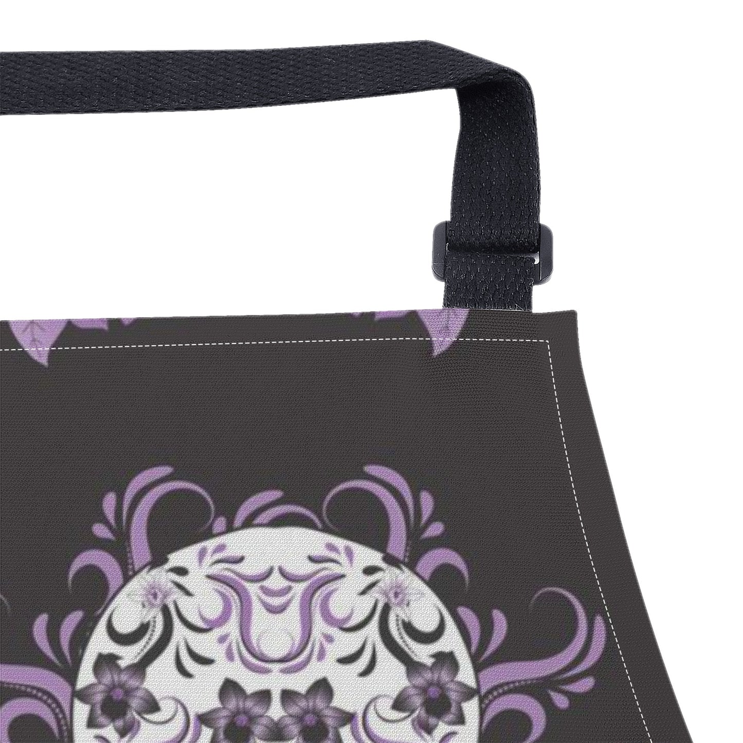 Gothic sugar skull floral Apron