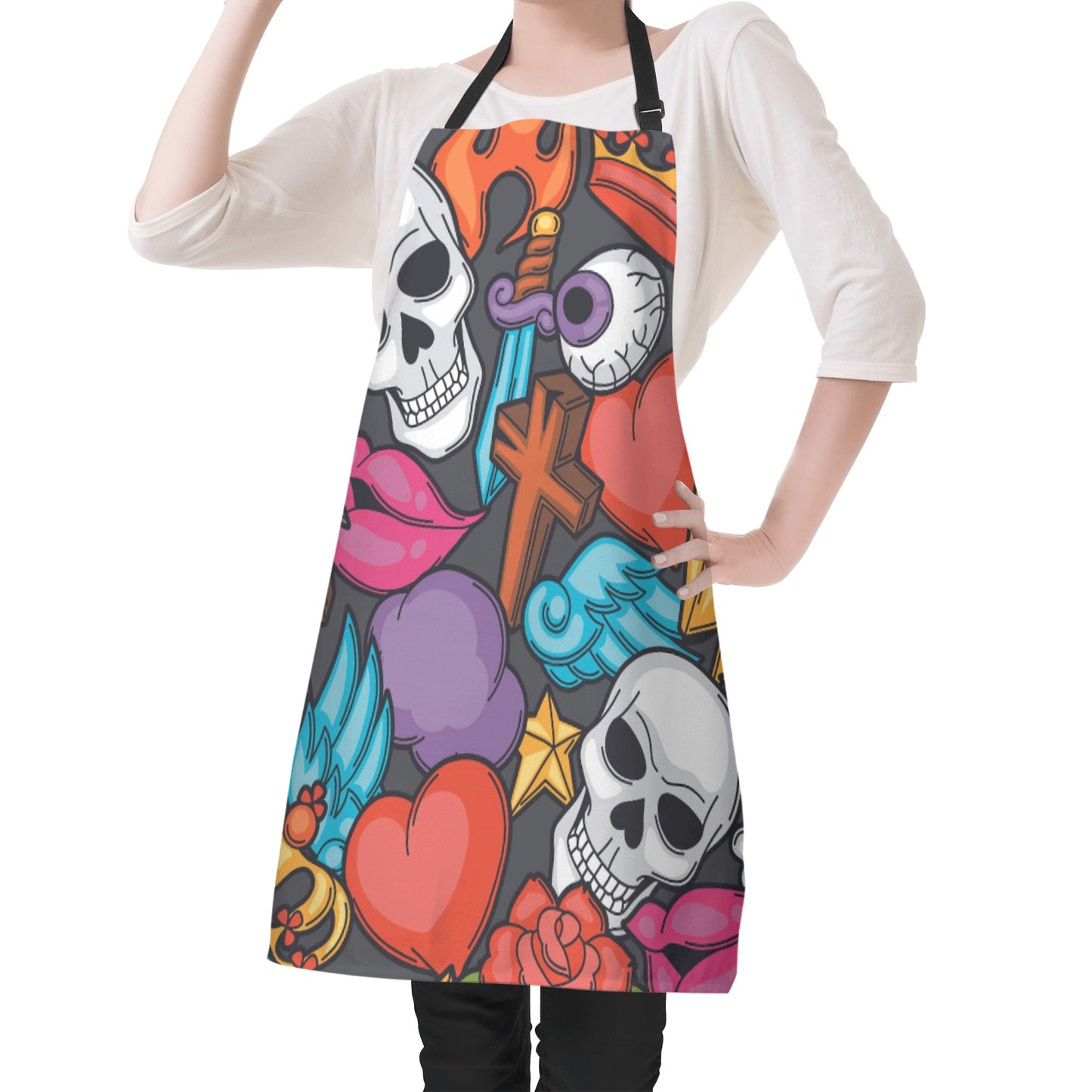 Halloween skull Apron