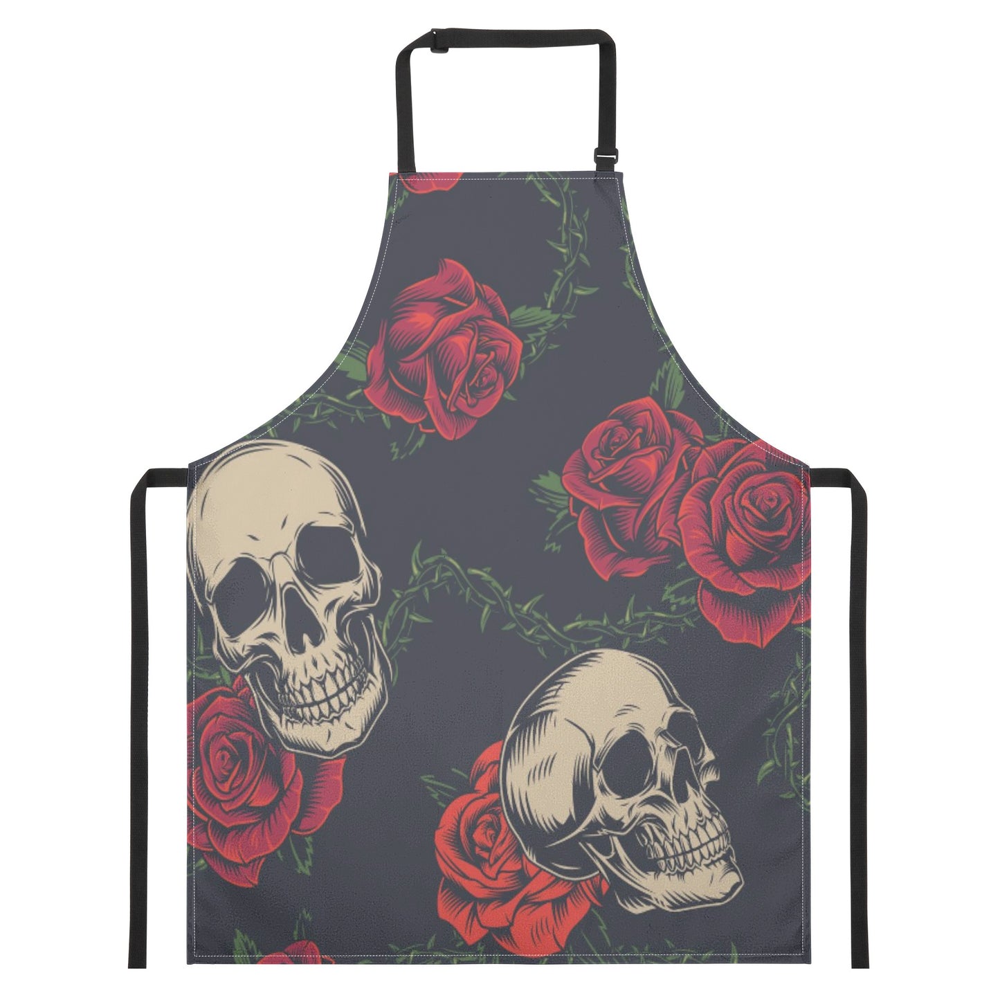 Rose skull skeleton Apron