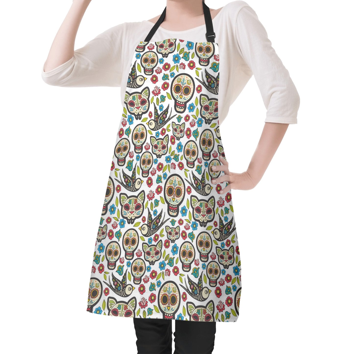 Dia de los muertos sugar skull Apron