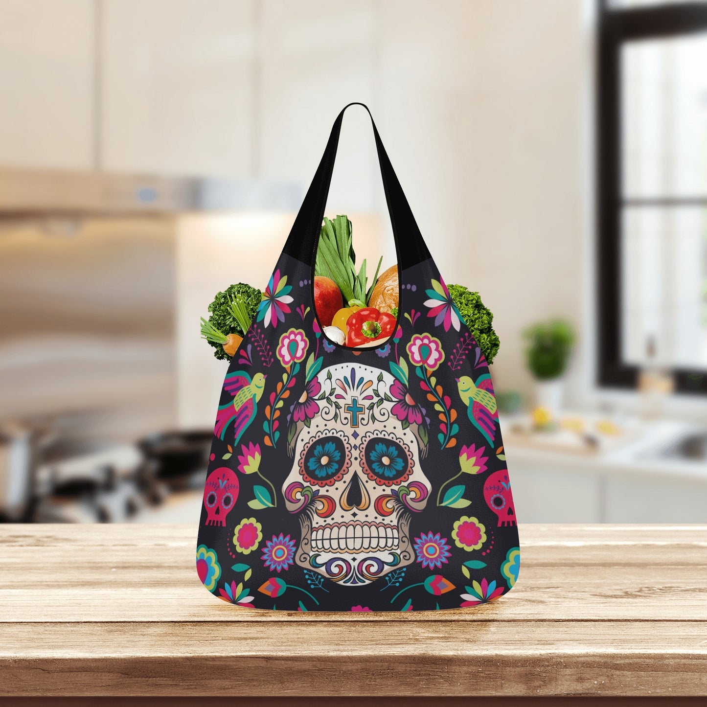 Sugar skull 3 Pack of Grocery Bags