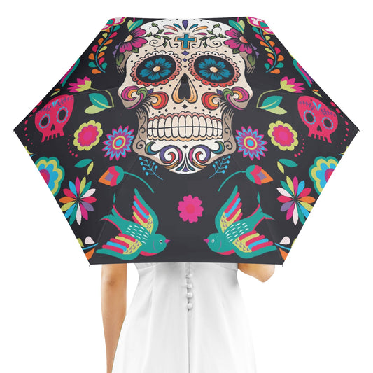 Sugar skull Day of the dead Mexican calaveas skull All Over Print Umbrella