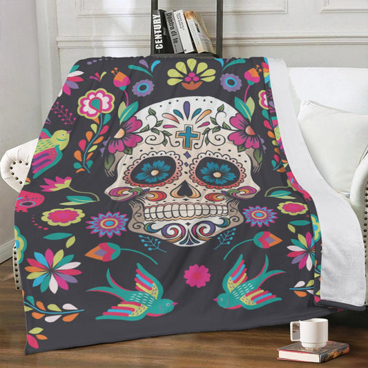 Sugar skull Day of the dead Mexican calaveas skull Blanket Fleece