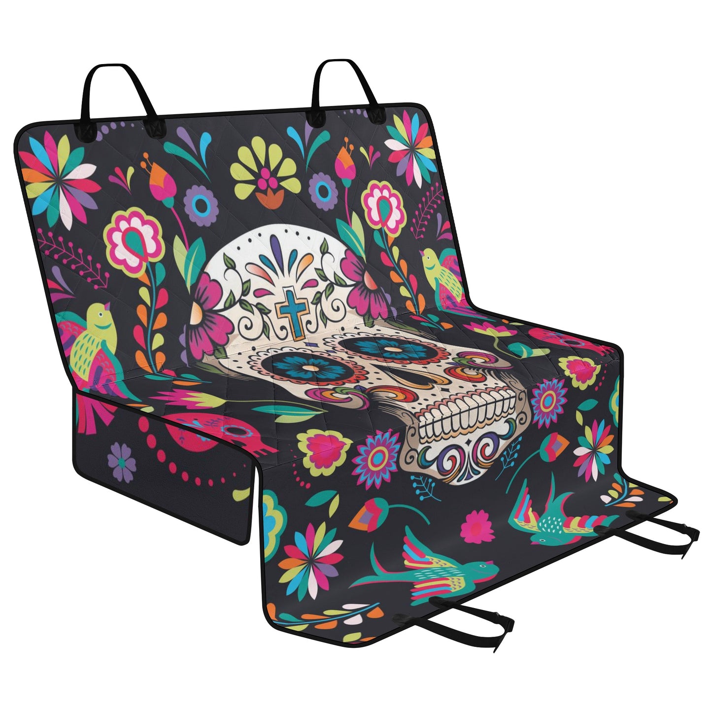 Sugar skull dia de los muertos calaveras Car Pet Seat Covers