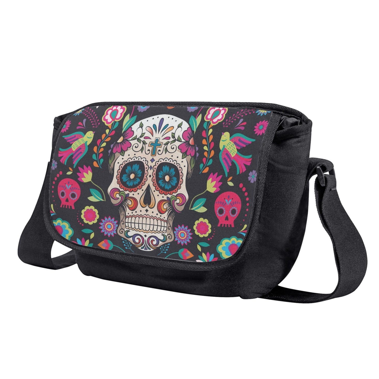 Dia de los muertos sugar skull calaveras Messenger Bag