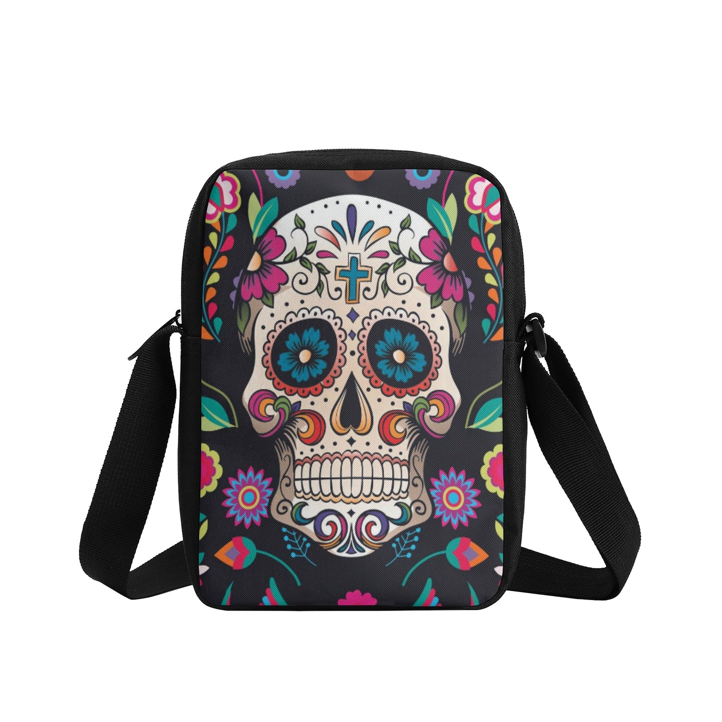 Dia de los muertos sugar skull calaveras Cross-Body Bag