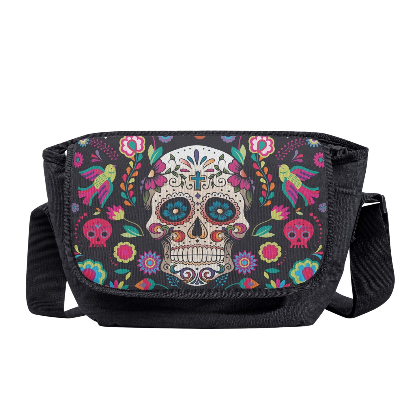 Dia de los muertos sugar skull calaveras Messenger Bag