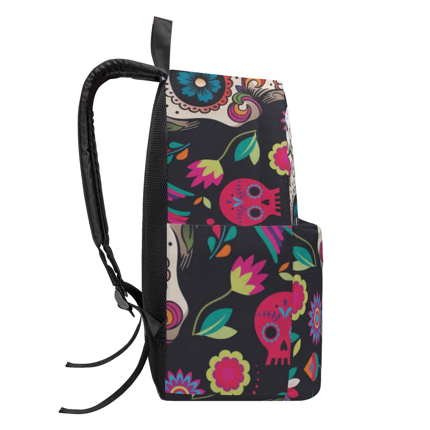 Dia de los muertos sugar skull calaveras All Over Print Cotton Backpack