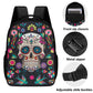 Sugar skull Day of the dead Halloweeen gothic 16 Inch Dual Compartment School Backpack