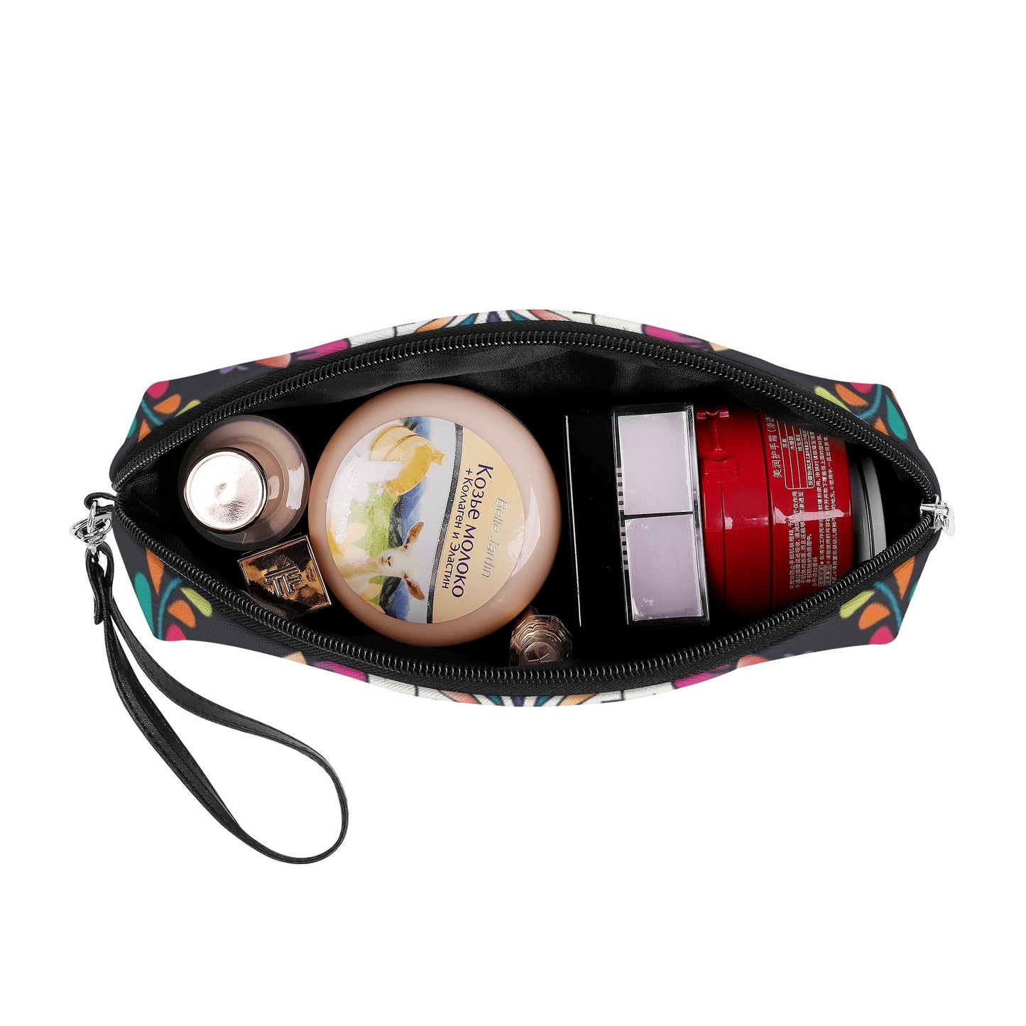 Sugar skull Day of the dead Halloweeen gothic Curve Cosmetic Bag