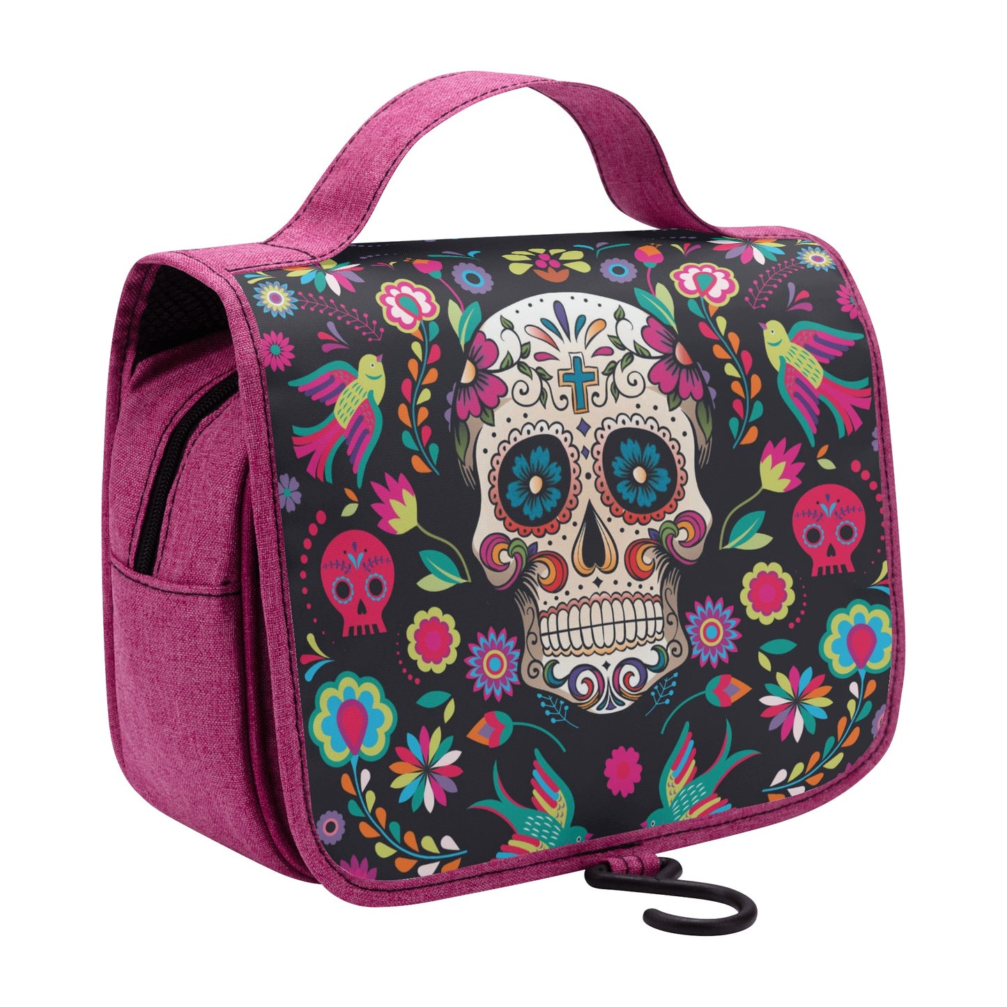 Dia de los muertos gothic Halloween Mexican skull Bath Toiletry Bag