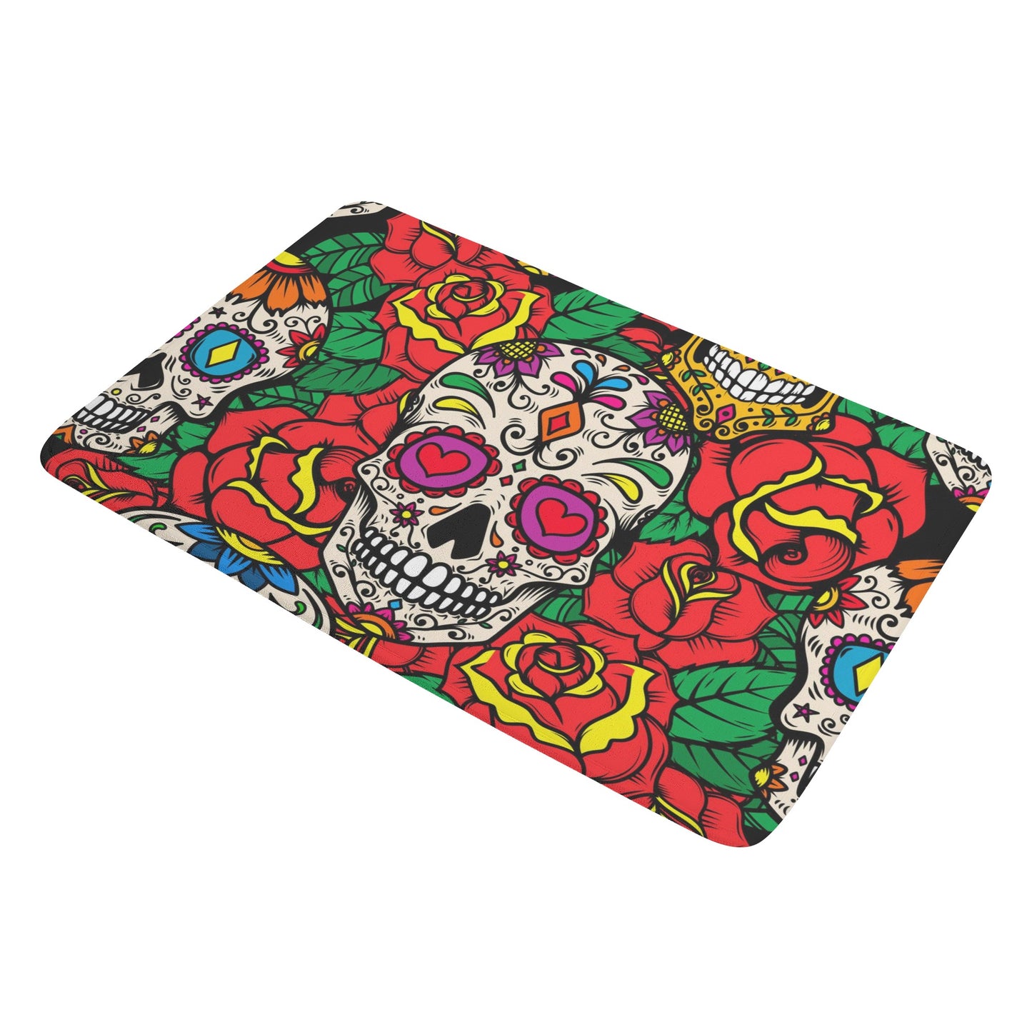 Calaveras skull mexican sugar skull Plush Doormat