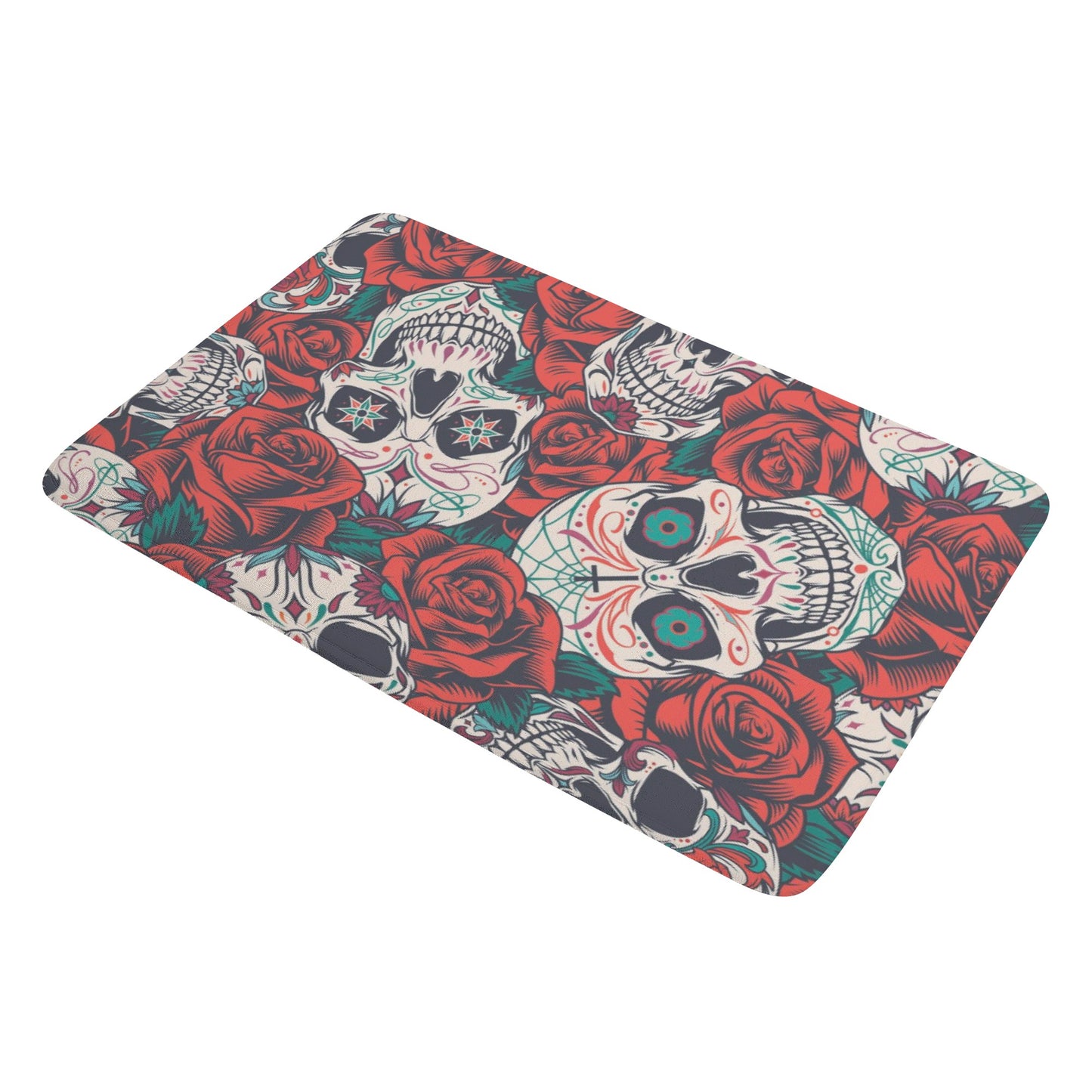 Dia de los muertos skull  Plush Doormat