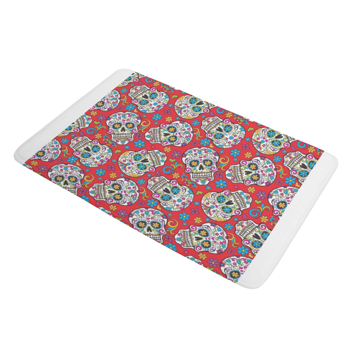 Calaveras Dia de los muertos sugar skull Plush Doormat