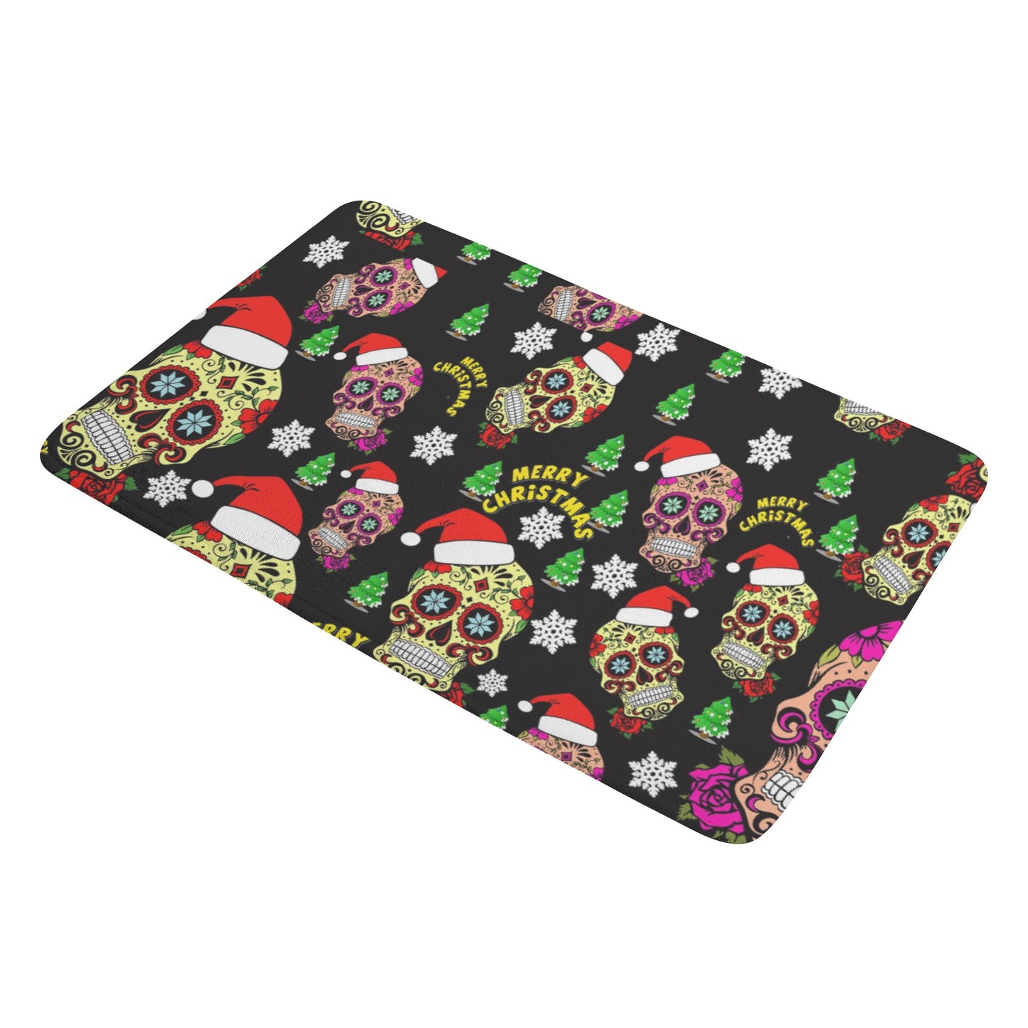 Sugar skull day of the dead Plush Doormat