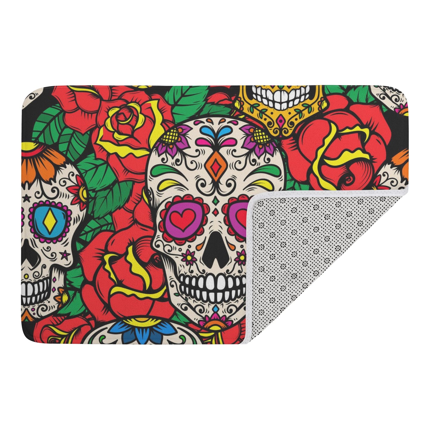 Calaveras skull mexican sugar skull Plush Doormat