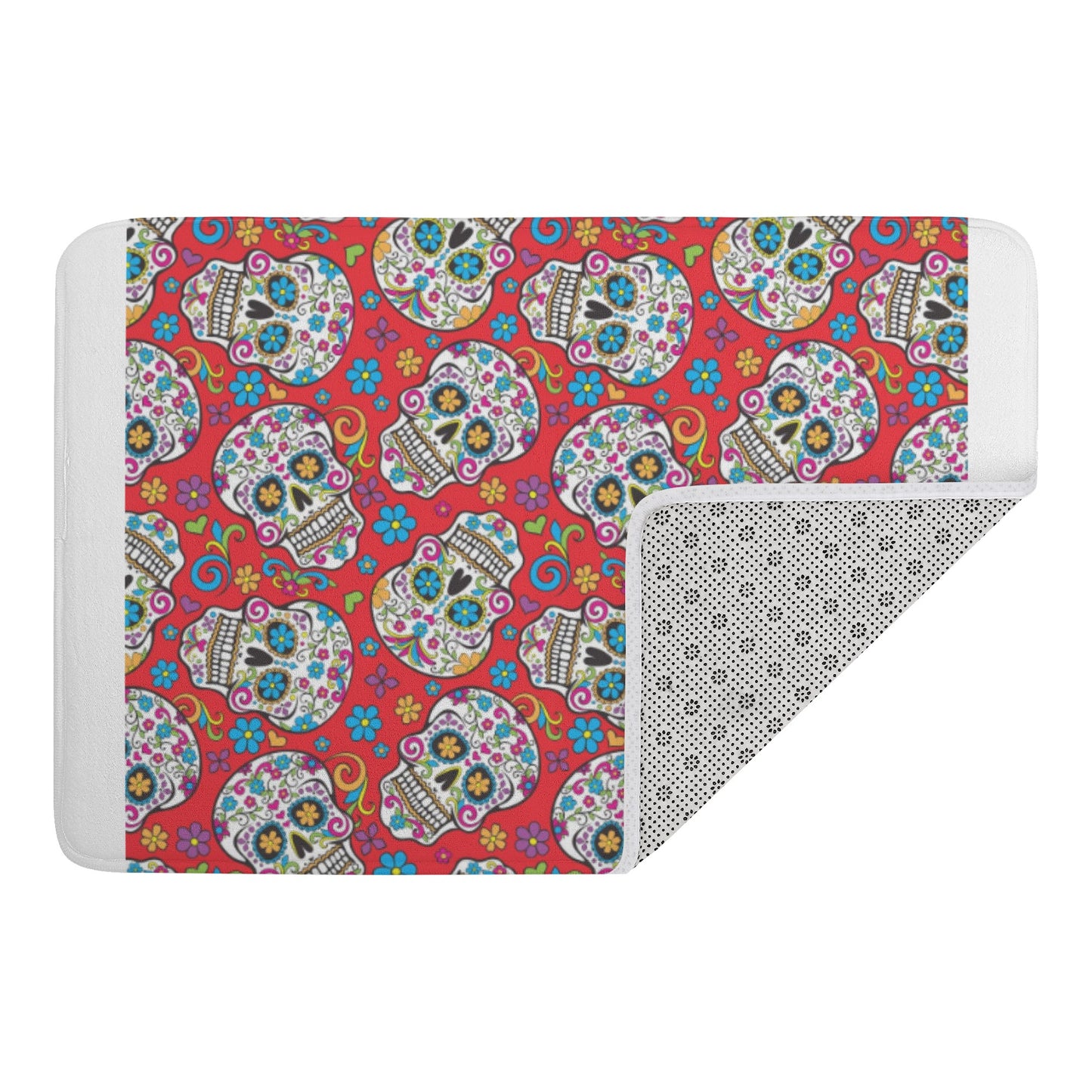 Calaveras Dia de los muertos sugar skull Plush Doormat