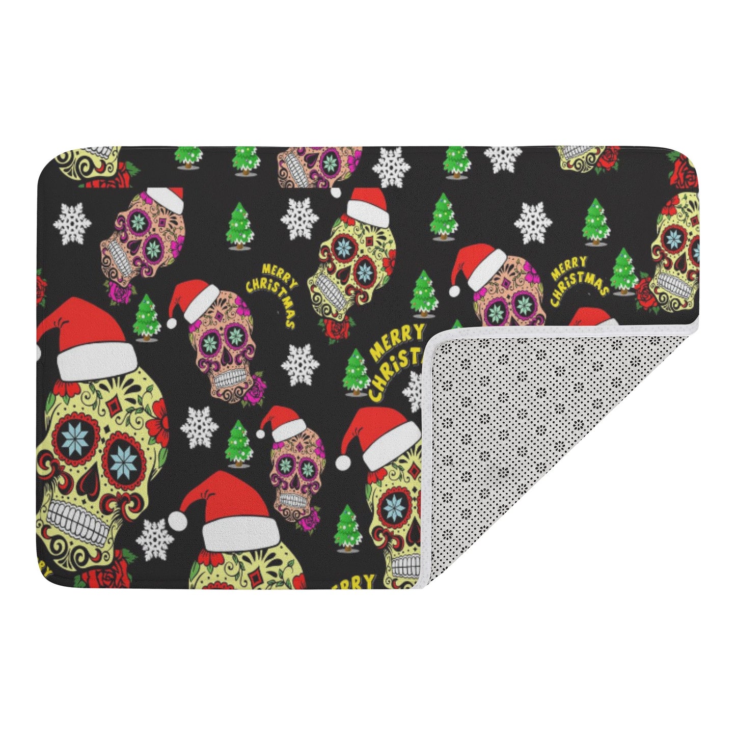 Sugar skull day of the dead Plush Doormat