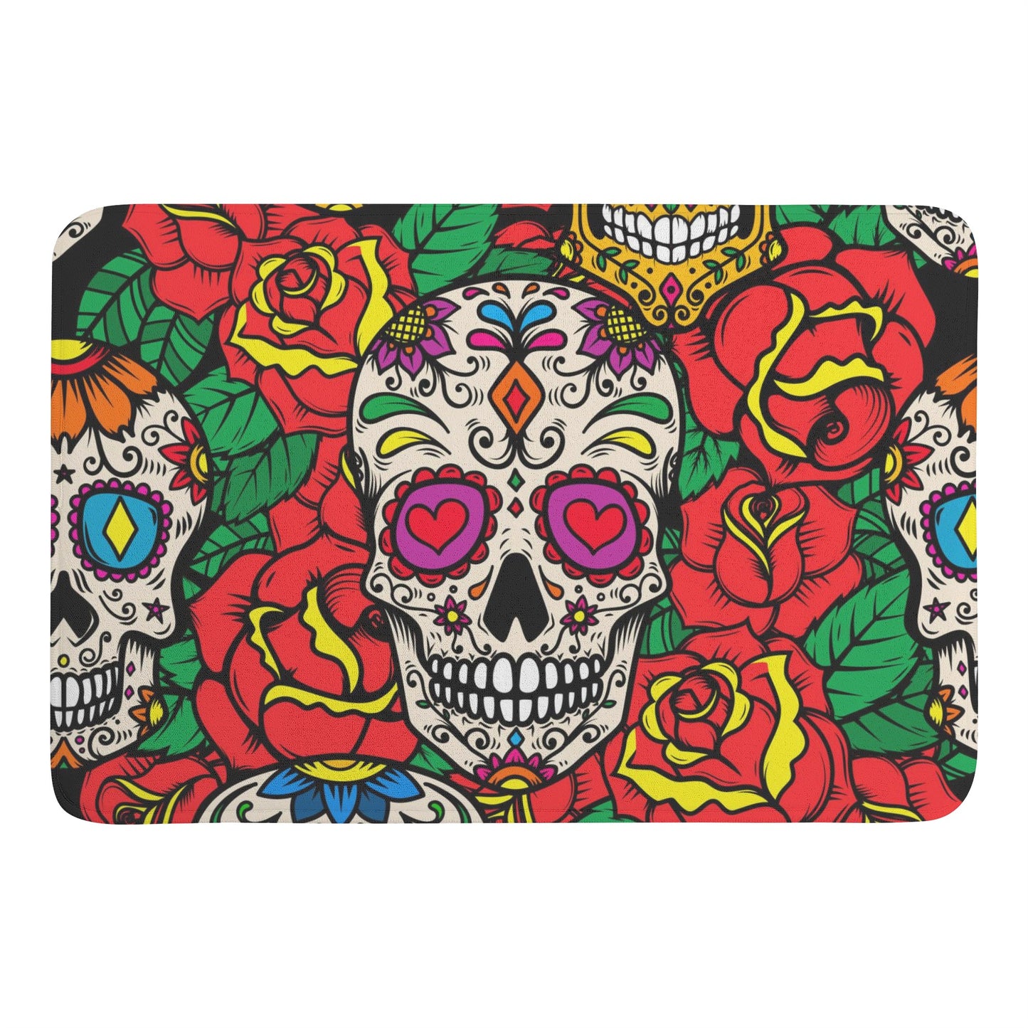 Calaveras skull mexican sugar skull Plush Doormat