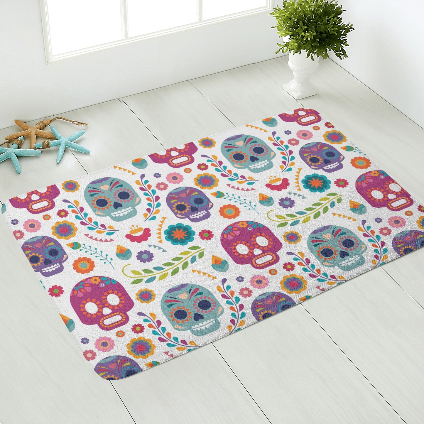 Day of the dead dia de los muertos Plush Doormat