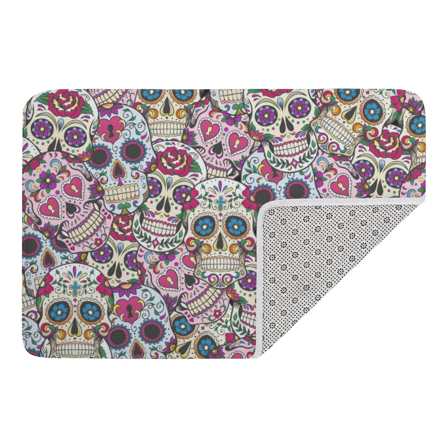 Gothic dia de los muertos Plush Doormat