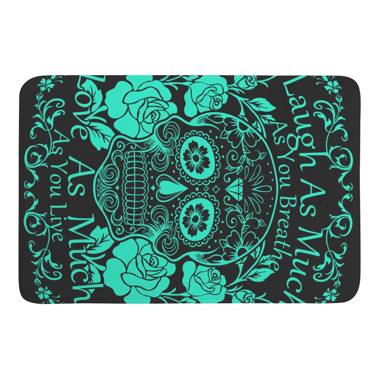 Sugar skull laugh as much as you breath Plush Doormat