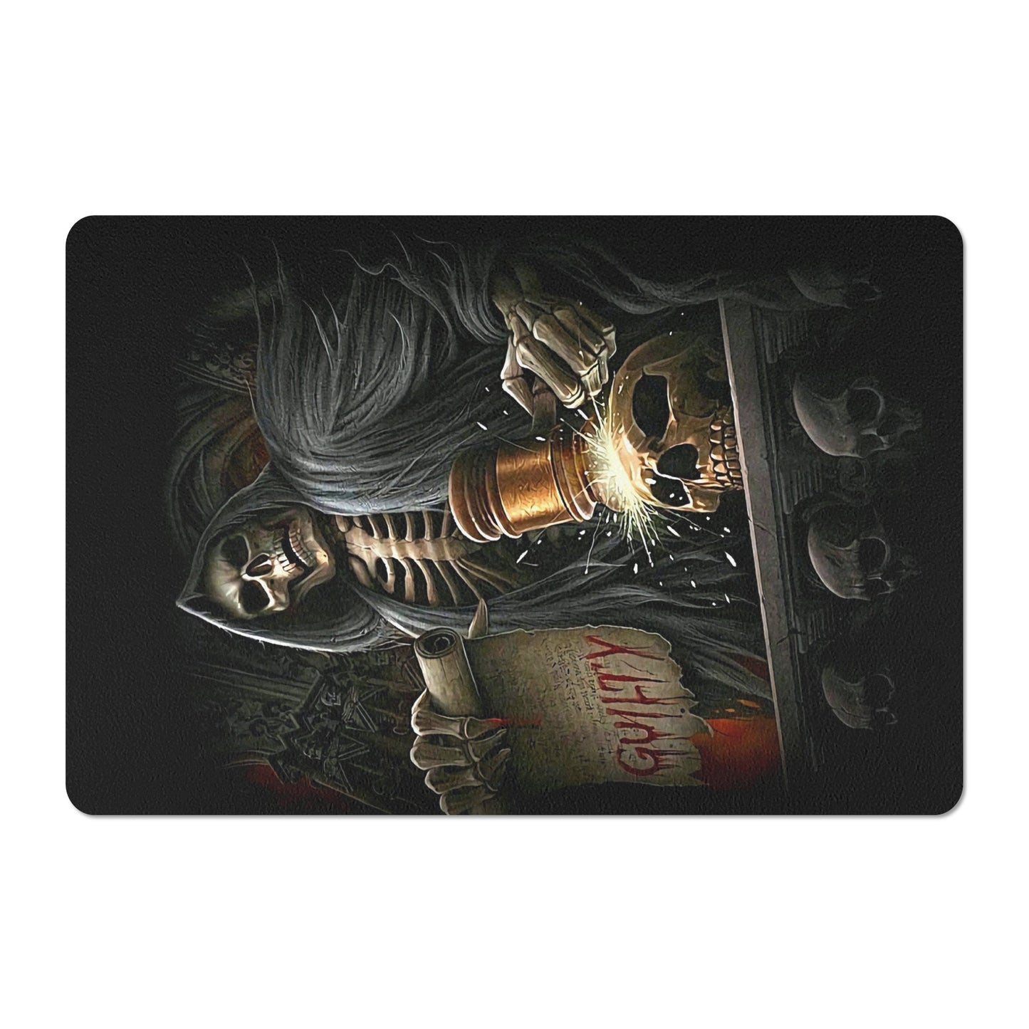 Gothic grim reaper Halloween Rubber Door Mat