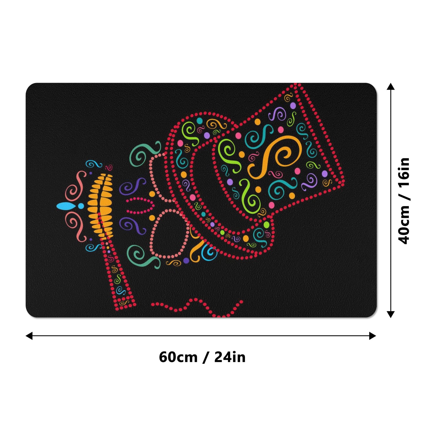 Sugar skull day of the dead colorful skull Rubber Door Mat