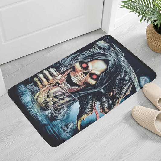 Grim reaper skeleton gothic Plush Doormat