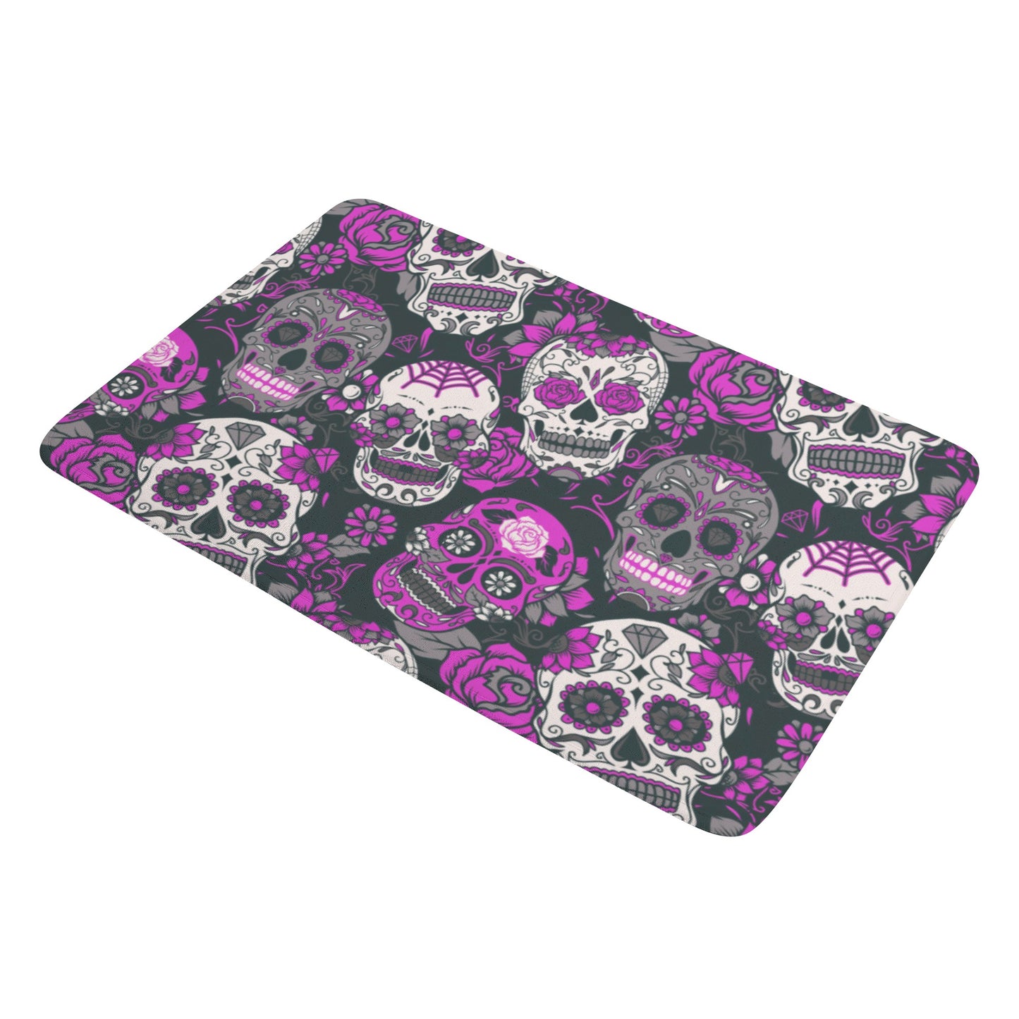 Mexcian skull calaveras day of the dead skull Plush Doormat