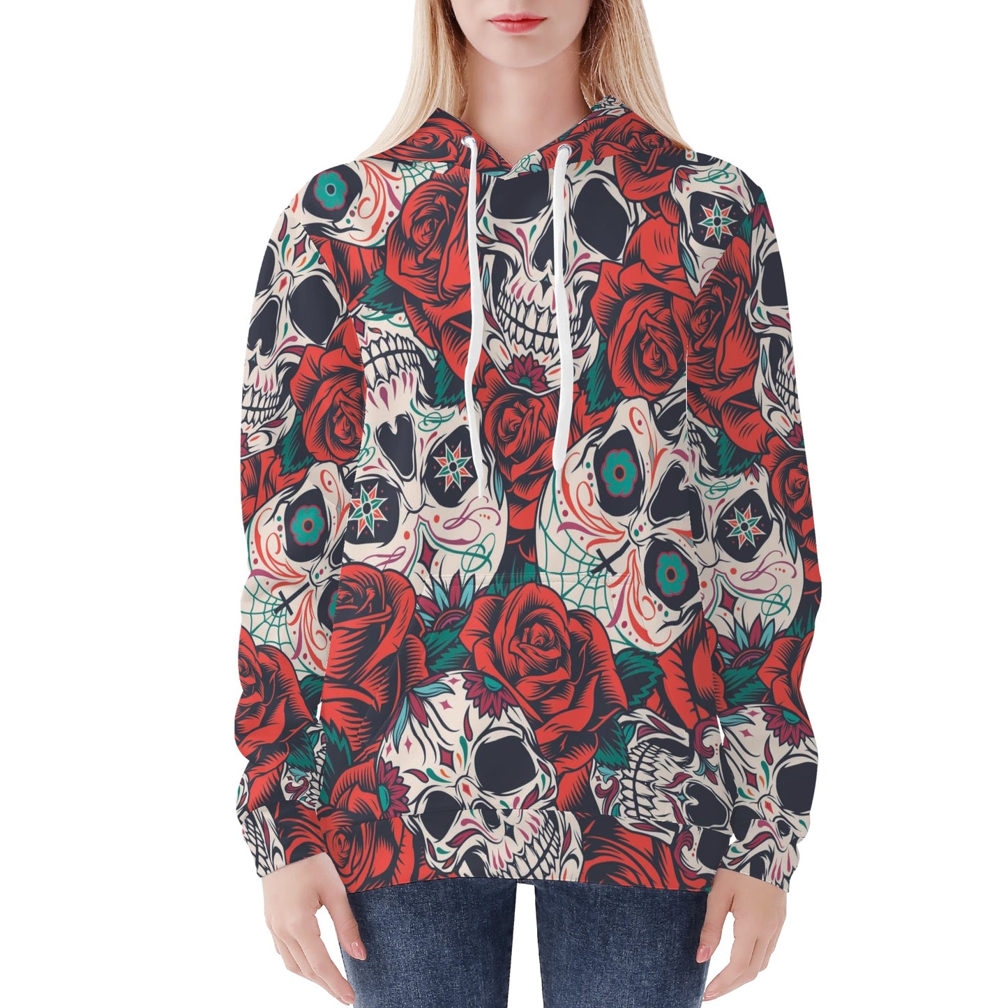 Floral day of the deadWomen's All Over Print Hoodie