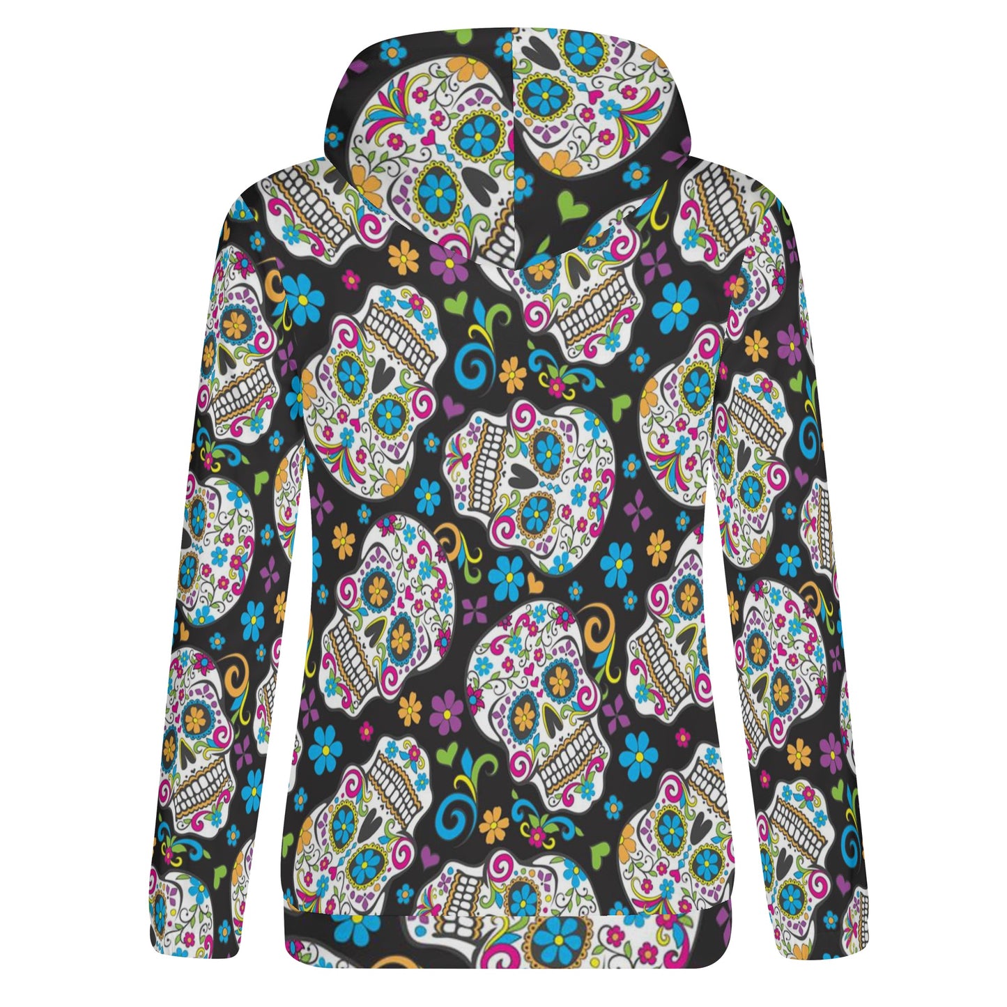 Sugar skull Women's Lightweight Zipper Jumper Sweatshirt Hoodie