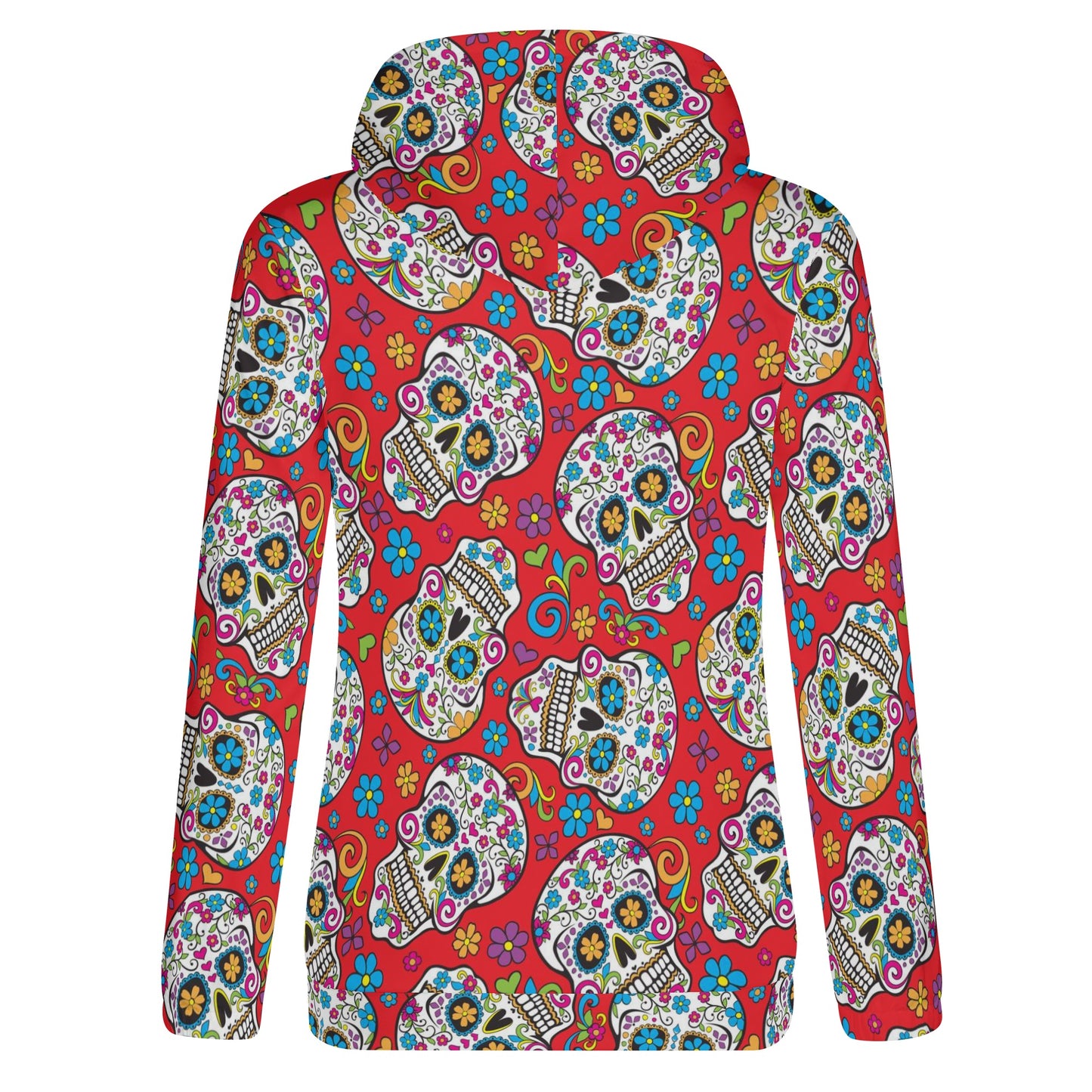 Sugar skull Gothic Women's Lightweight Zipper Jumper Sweatshirt Hoodie